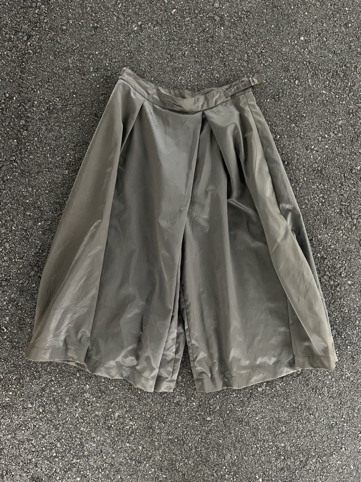 Yohji Yamamoto Nylon Cropped Wide Pant Yohji Style Size 28" / US 6 / IT 42 - 4 Thumbnail