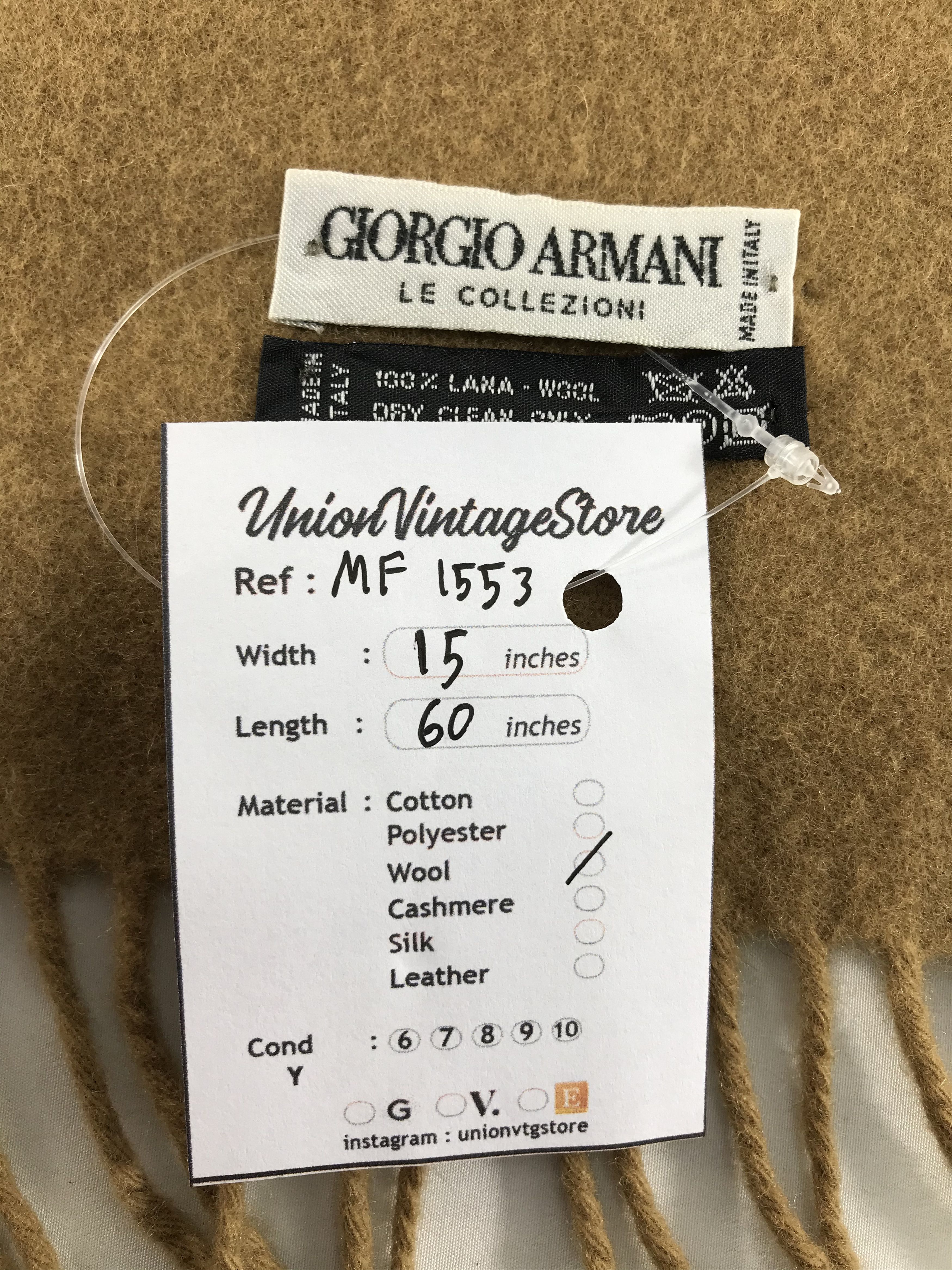Giorgio Armani Vintage Giorgio Armani Scarf/Muffler/Neckwear MF1553 Size ONE SIZE - 5 Thumbnail
