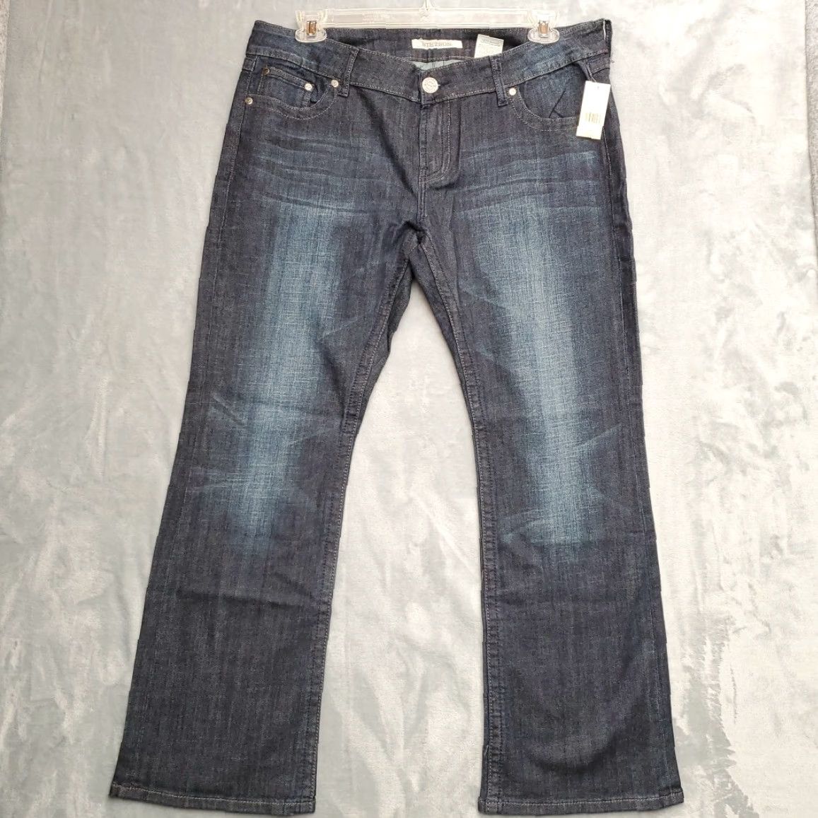 Stetson VINTAGE Stetson Jeans Womens 18 Short Blue Denim Hollywood Bootcut Western Thick Stitch Shirt? Size 40" / US 18 - 2 Thumbnail