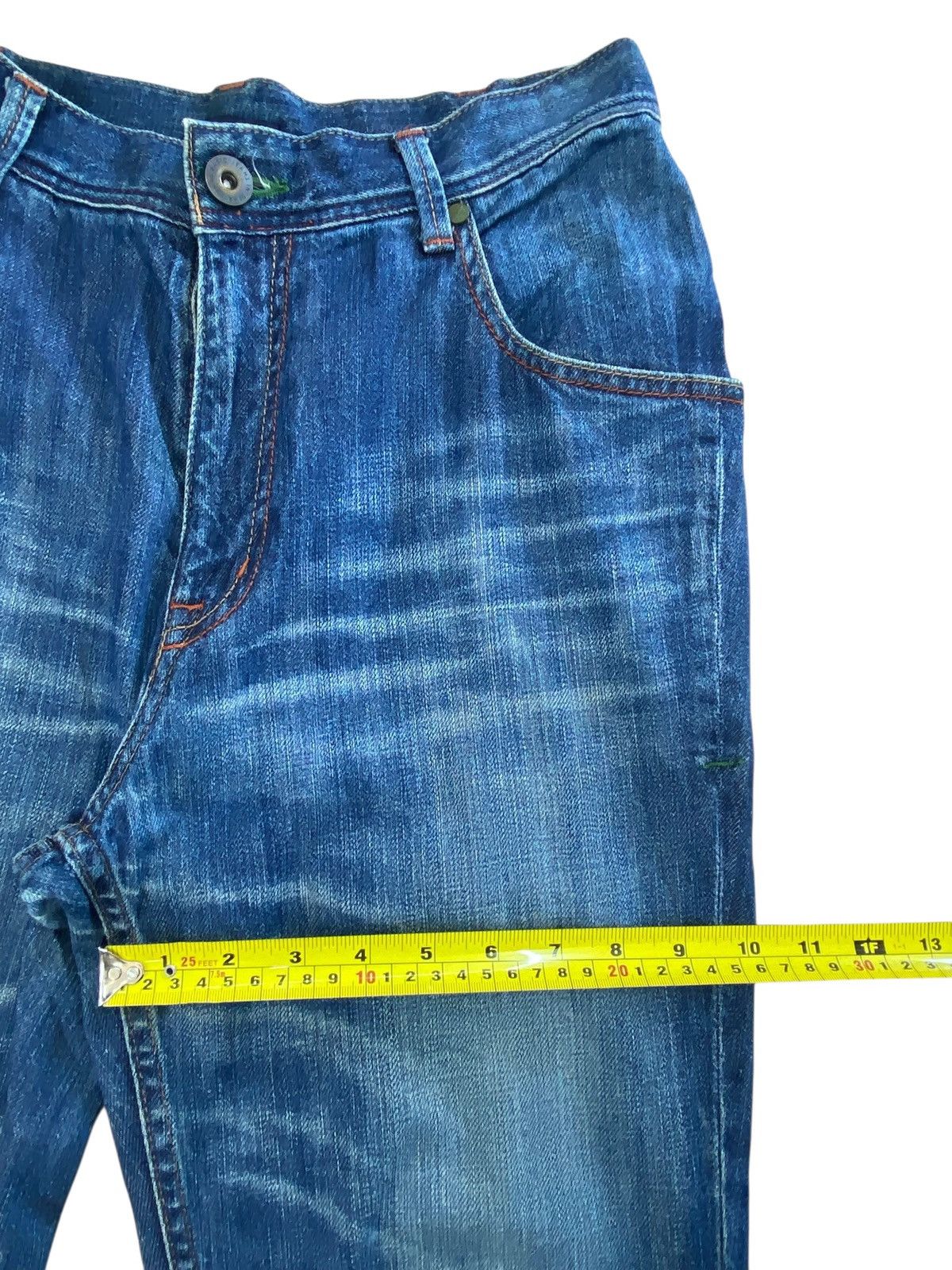 Japanese Brand Japanese Brand Vintage Blue Distressed Straight-Leg Jeans Size US 28 / EU 44 - 8 Thumbnail