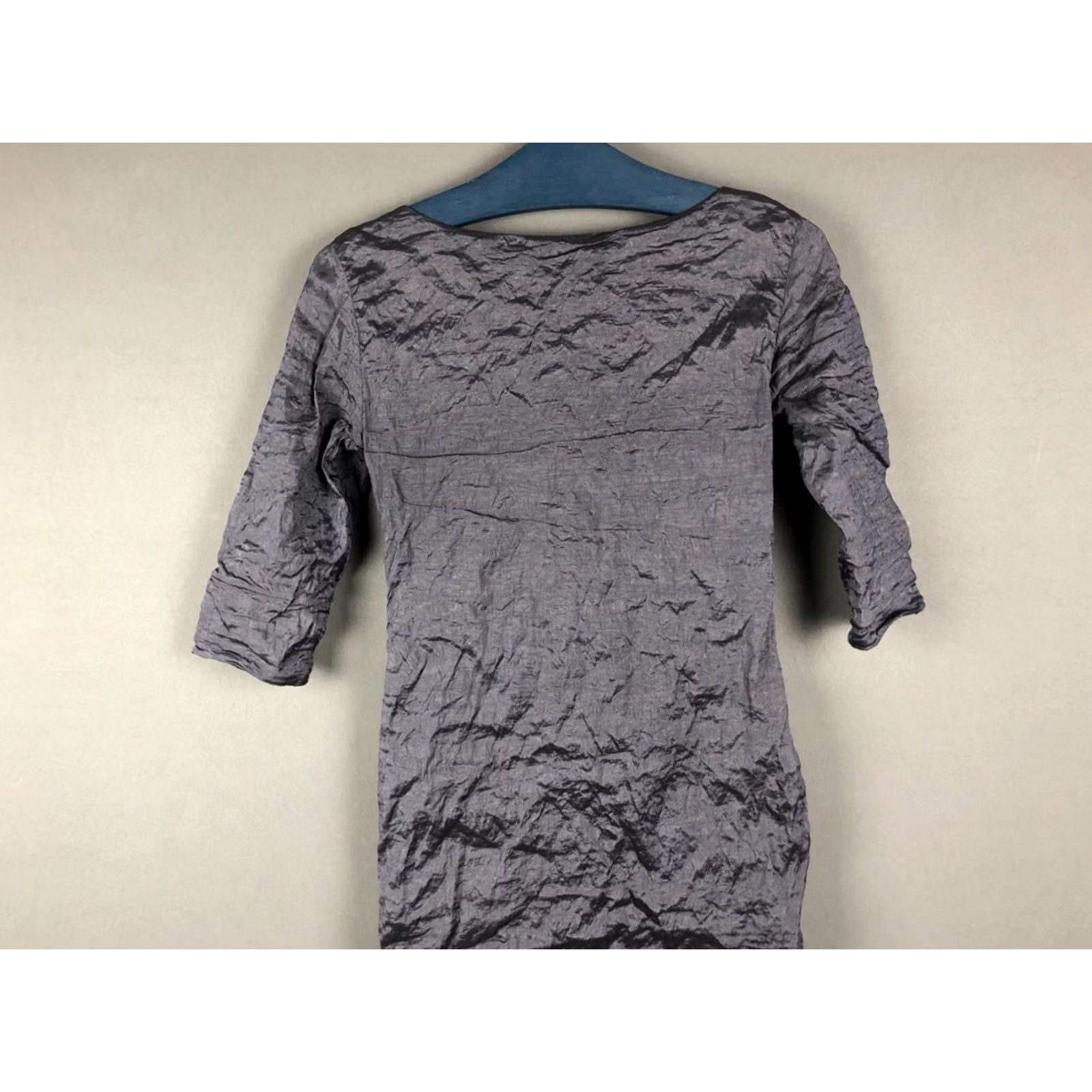 Sarah Pacini Sarah Pacini Women's Dress Black Taffeta Size 0 3/4 Sleeve Party Cocktail Knee Length Crinkled Taffeta Size XS / US 0-2 / IT 36-38 - 4 Thumbnail