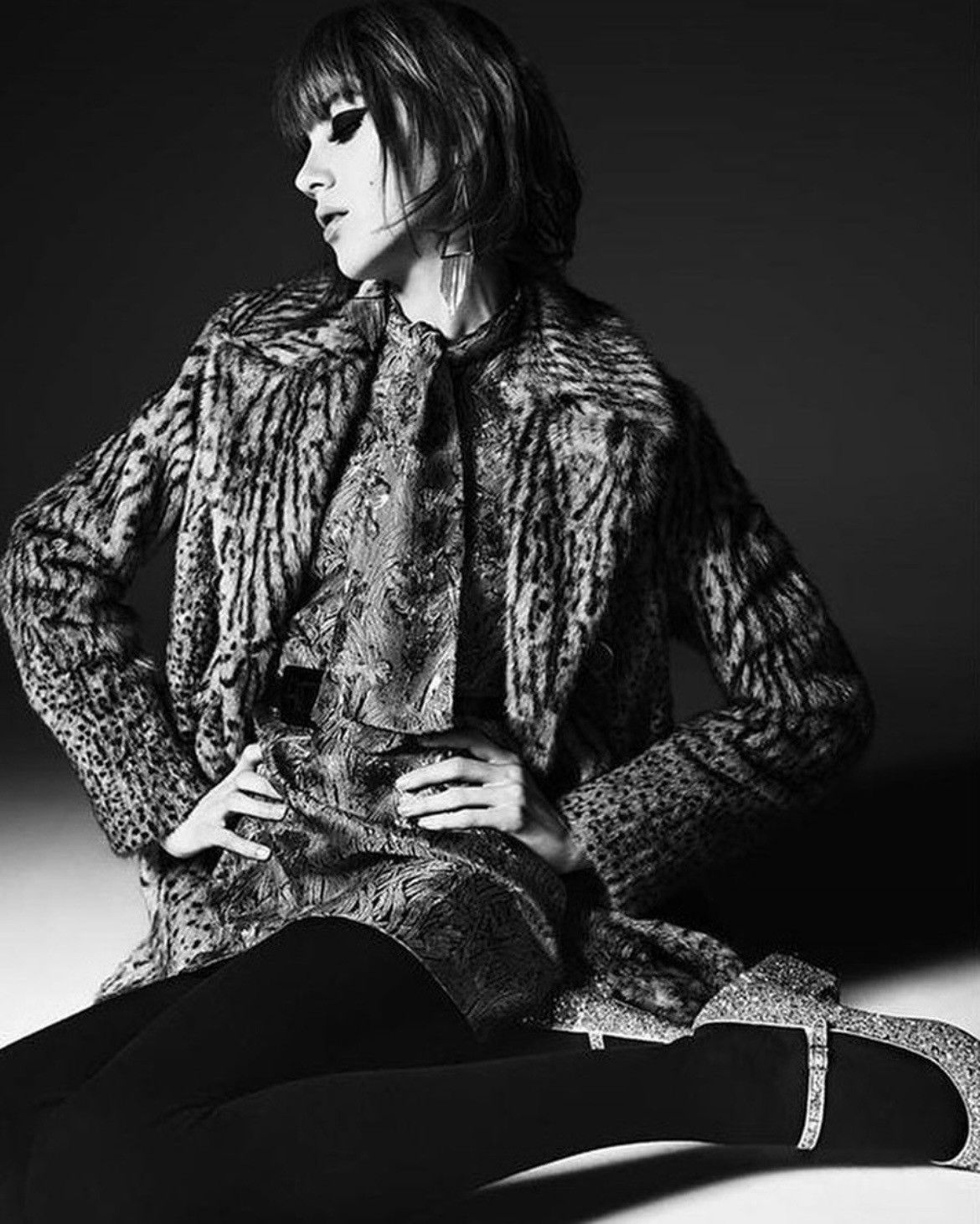 Hedi Slimane × Saint Laurent Paris *HOLY GRAIL* BABYCAT LEOPARD OCELOT MARMOT MINK FUR COAT Size US M / EU 48-50 / 2 - 21 Thumbnail