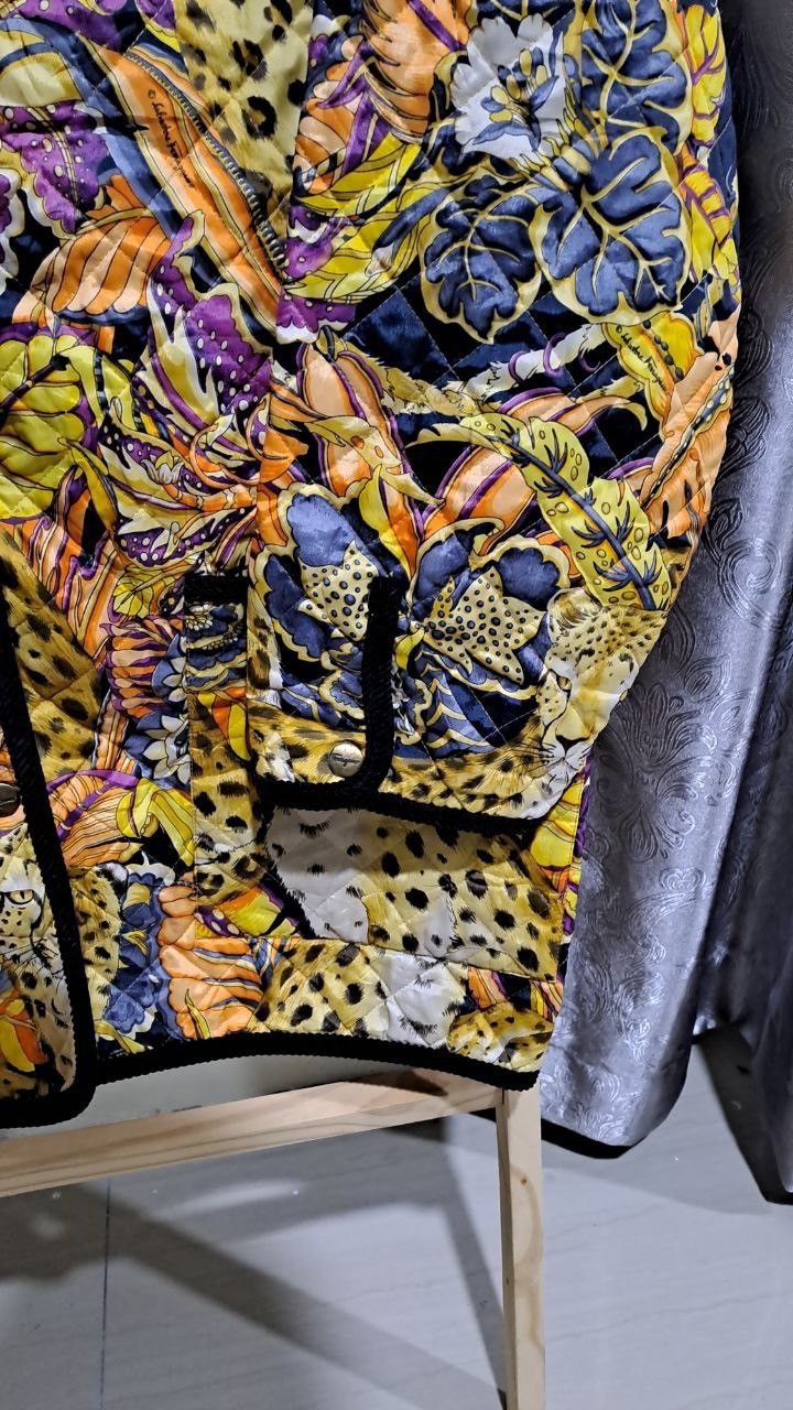 Salvatore Ferragamo Vintage 90s Salvatore Ferragamo Leopard in the Jungle Size US M / EU 48-50 / 2 - 4 Thumbnail