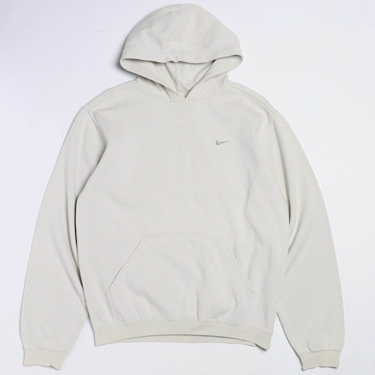 Nike Vintage Nike Beige Swoosh Hoodie Size US M / EU 48-50 / 2 - 1 Thumbnail