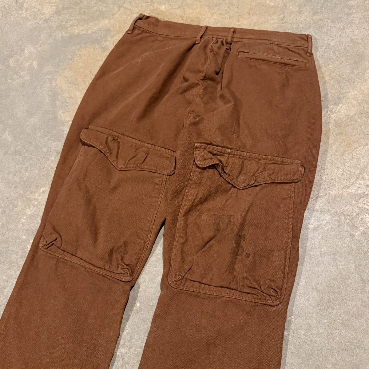 Kapital Kapital Cargo Pocket Stenciled Canvas Bootcut Work Pants Size US 30 / EU 46 - 3 Thumbnail