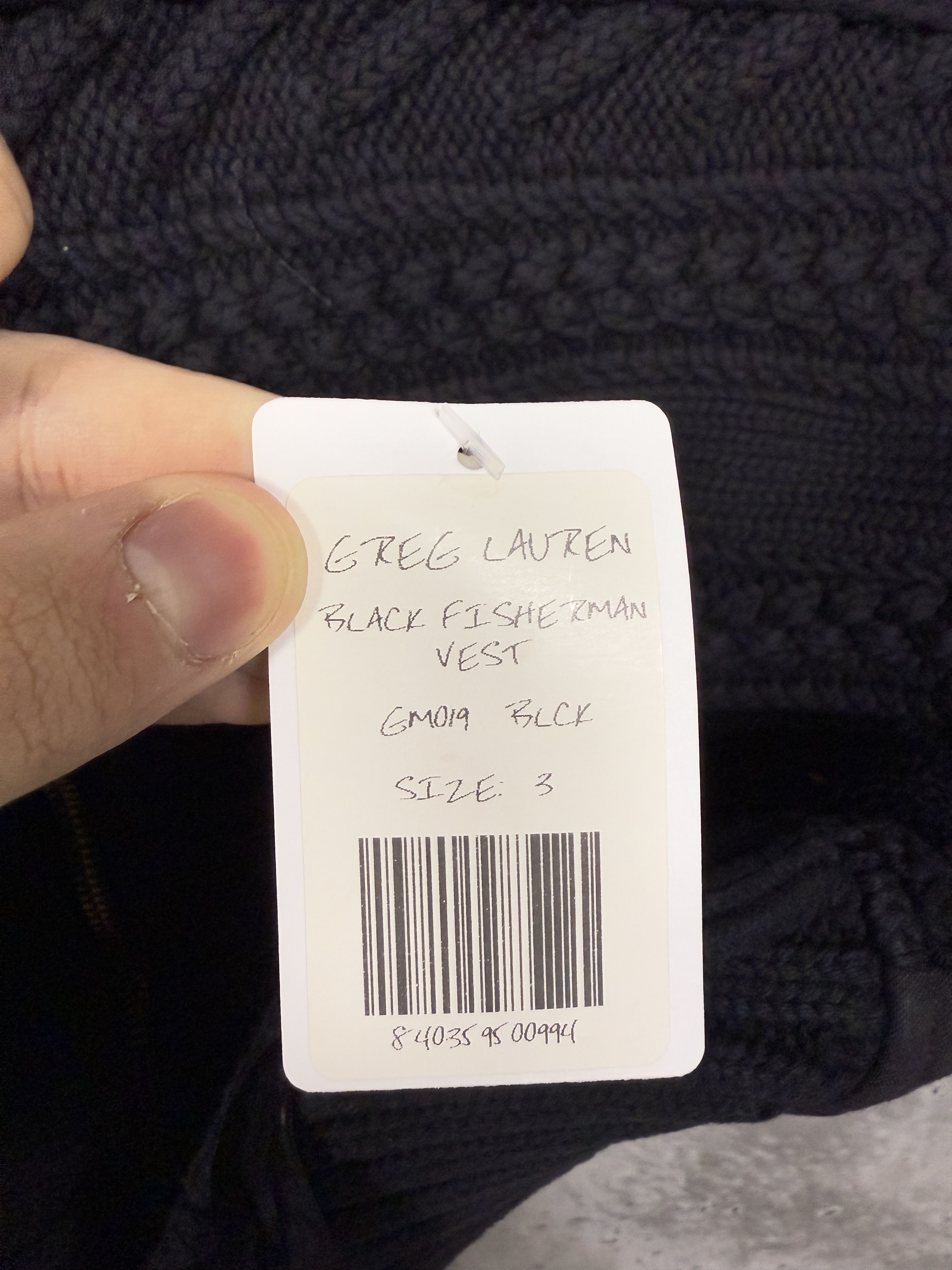 Greg Lauren Greg Lauren Black Fisherman Vest Size US L / EU 52-54 / 3 - 6 Thumbnail