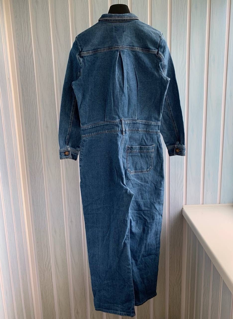 Designer × Sezane Sezane Denim Blue Women’s Cotton Button Pockets Jumpsuit Size 27" / US 4 / IT 40 - 2 Thumbnail