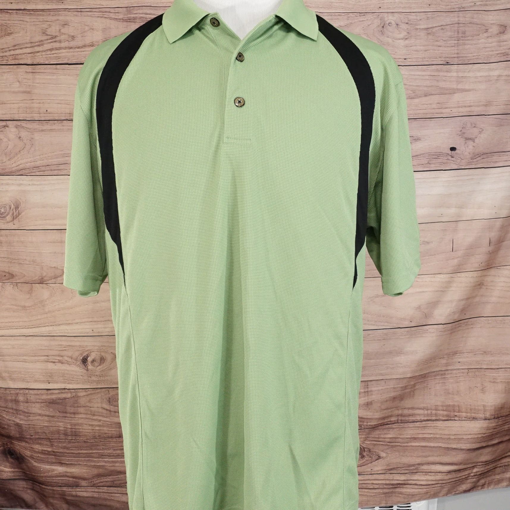 Vintage GRAND SLAM POLO SHIRT MENS XL GREEN STRIPED POLYESTER SHORT SLEEVE Size US XL / EU 56 / 4 - 3 Thumbnail