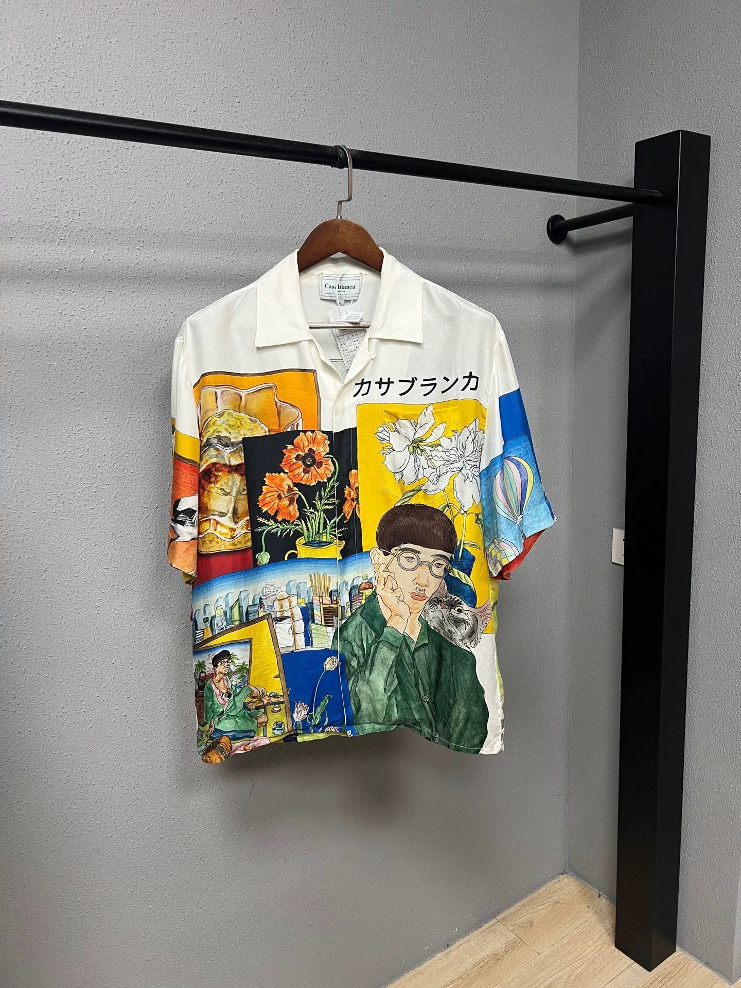 Casablanca Casablanca Short Sleeve Shirt with Illustrations Size US M / EU 48-50 / 2 - 1 Thumbnail