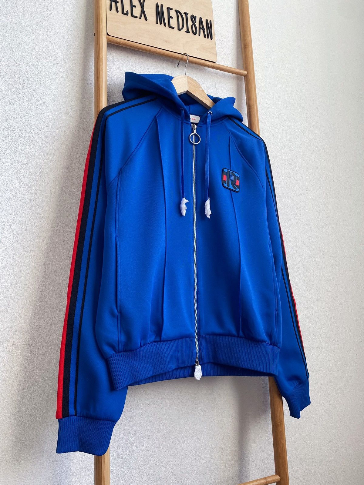 H&M × Paco Rabanne New Rabanne x H&M Unisex Blue Full Zip Hooded Tracksuit Size M / US 6-8 / IT 42-44 - 3 Thumbnail