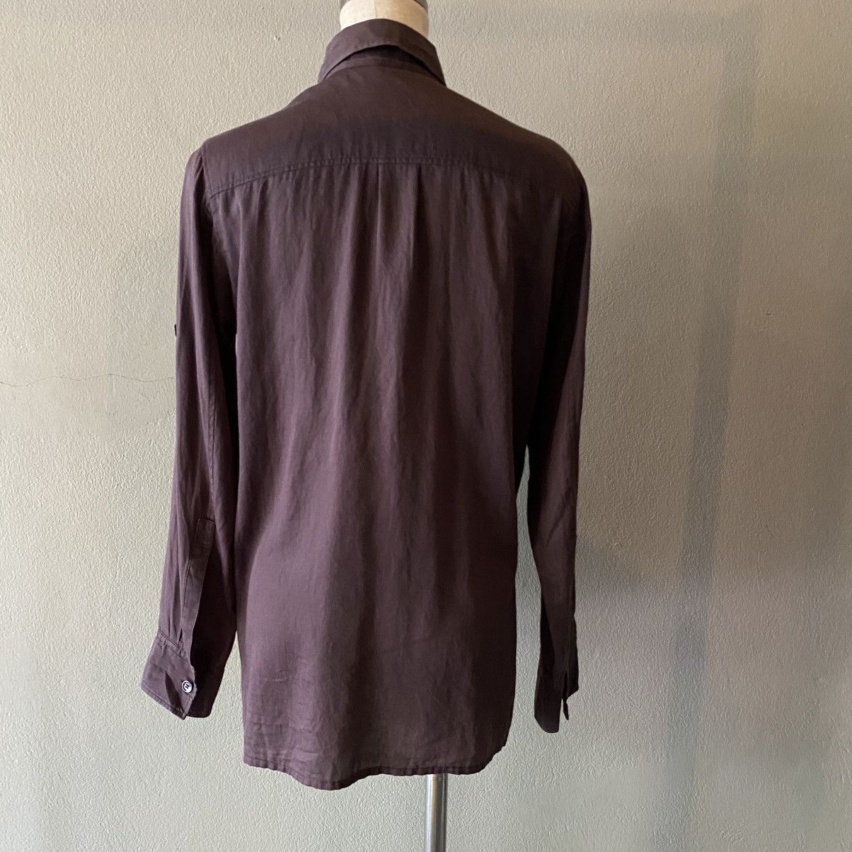 Burberry BURBERRY Purple Pintuck Button-Up Shirt Size XS / US 0-2 / IT 36-38 - 13 Thumbnail