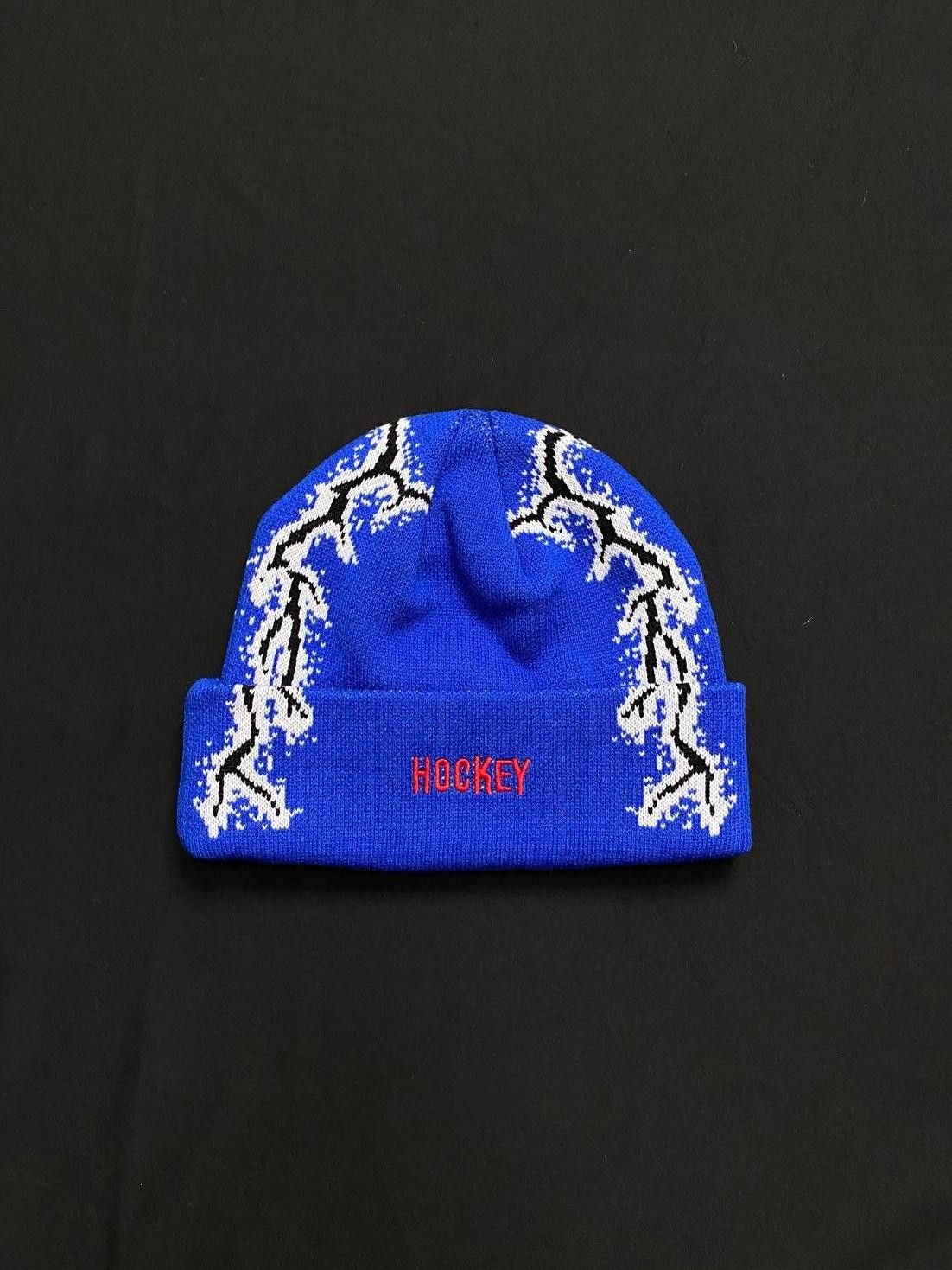 Fucking Awesome Deadstock Hockey Lightning No Cuff Knit Blue Beanie OS Size ONE SIZE - 2 Thumbnail