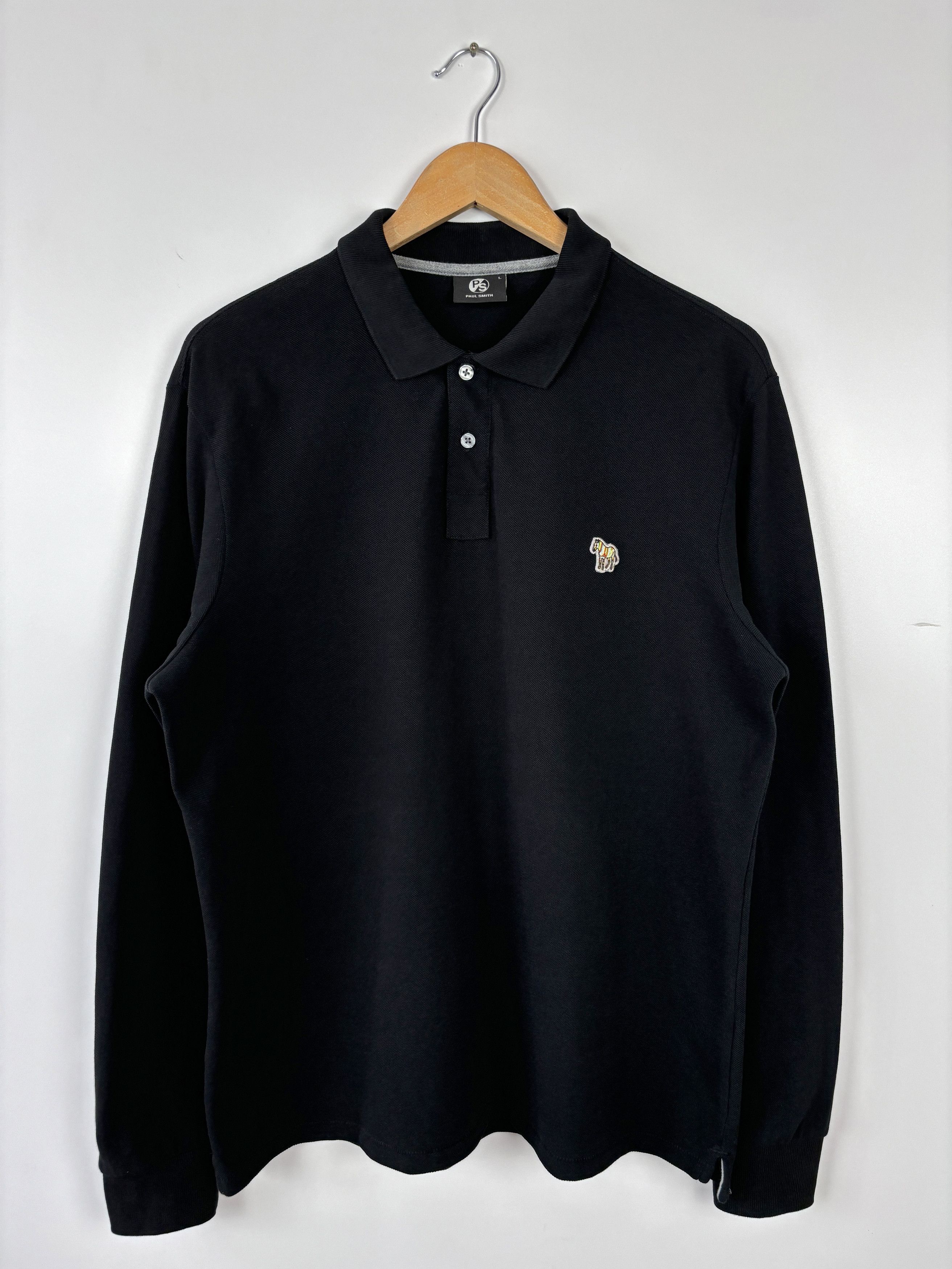 Paul Smith Paul Smith Polo Longsleeve Shirt Zebra Logo Black Size L Grailed