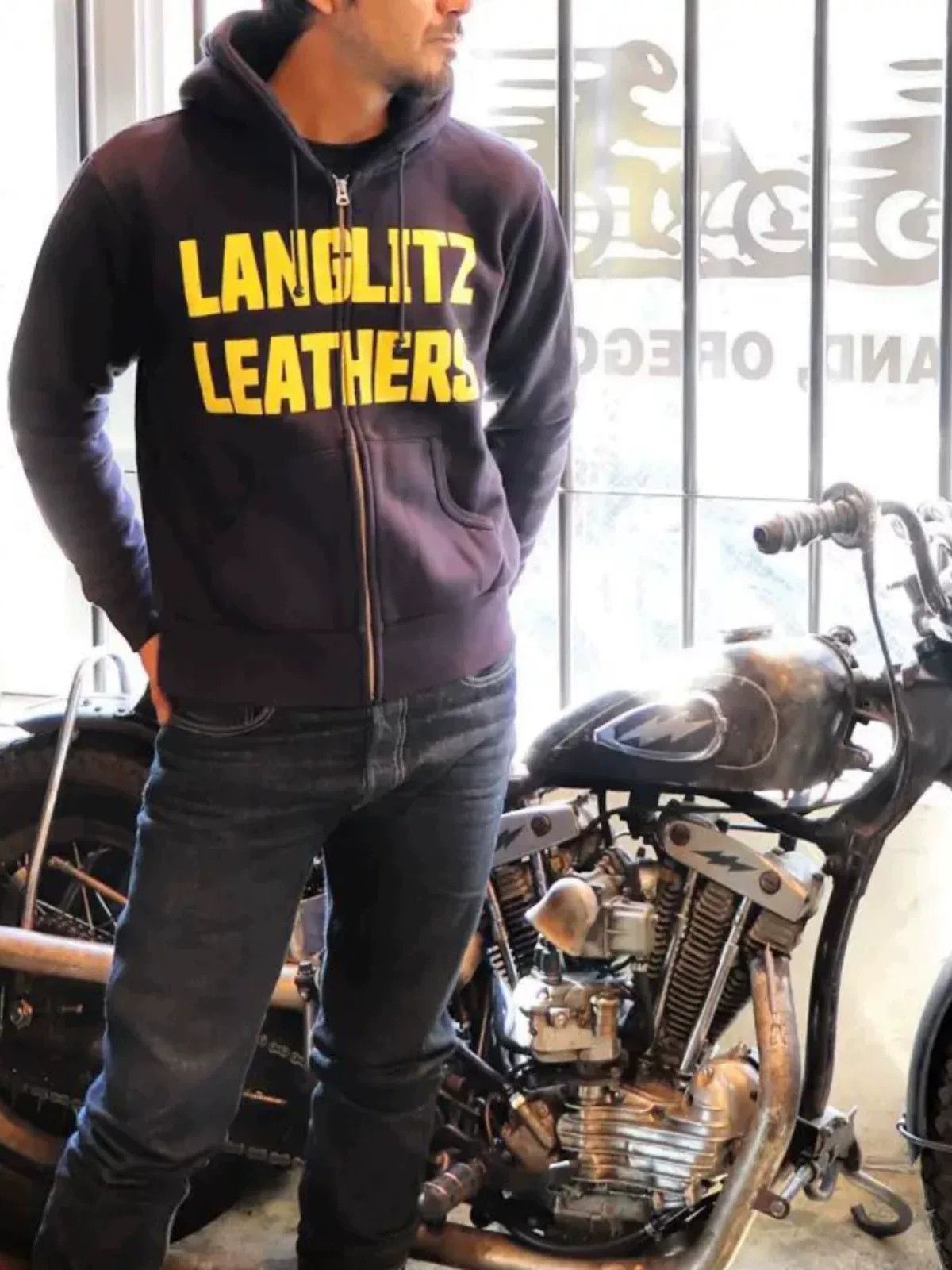 blurhms Langlitz Fleece-Lined Motorcycle Hoodie Size US M / EU 48-50 / 2 - 1 Thumbnail