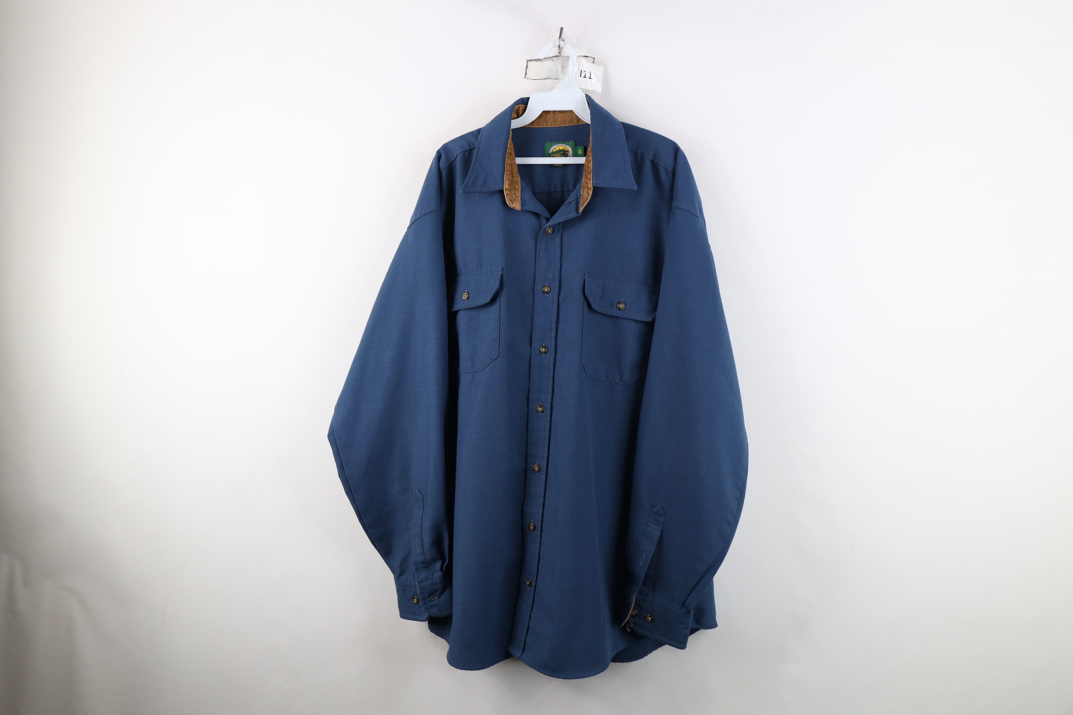 Cabelas Vintage 90s Cabelas Heavyweight Collared Button Shirt Blue Size US XL / EU 56 / 4 - 1 Thumbnail
