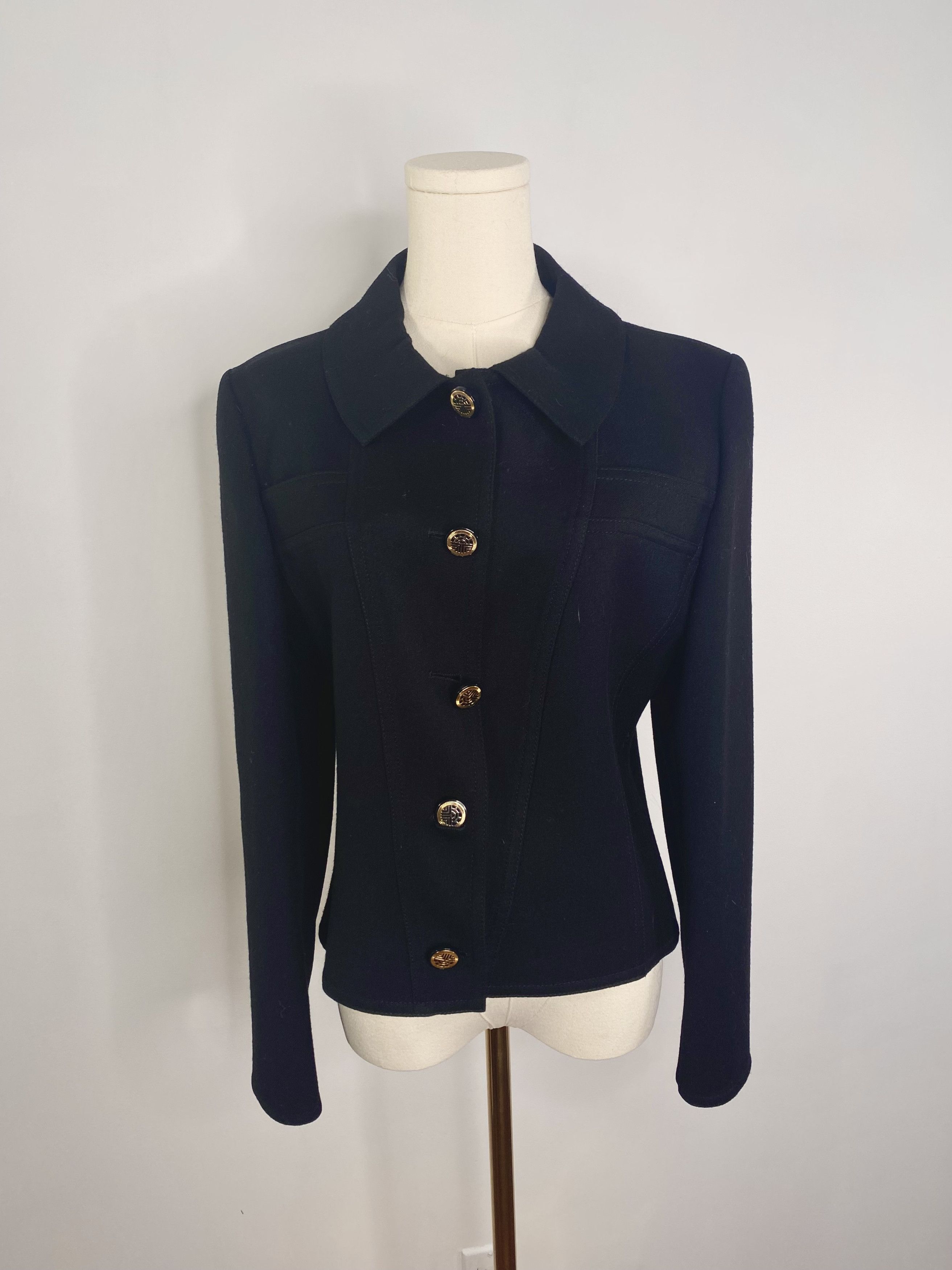 Louis Feraud Louis Feraud - Black Jacket Size S / US 4 / IT 40 - 4 Thumbnail