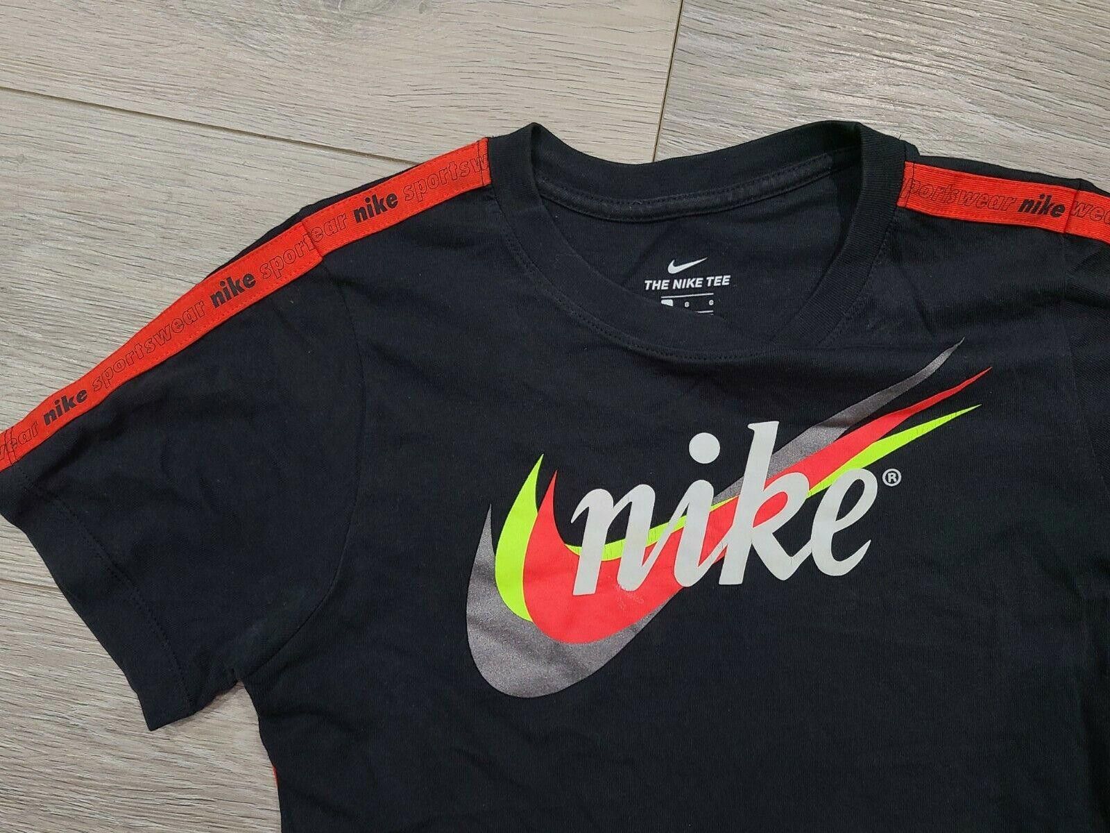 Nike Bog Boys Nike Retro Futura Tape Black Training T-Shirt Med Size US XXS / EU 40 - 4 Thumbnail
