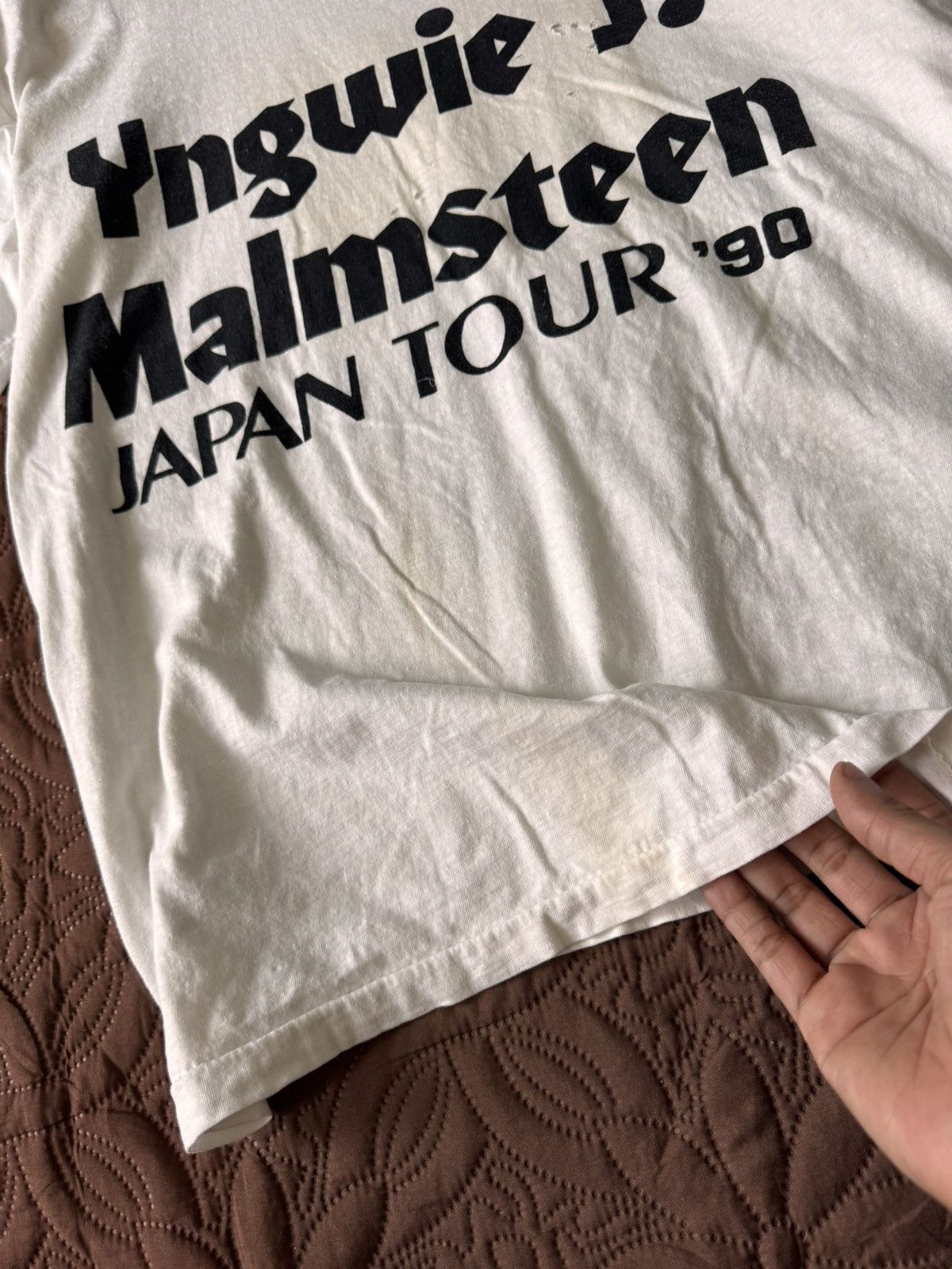 Band Tees Vintage 90s Yngwie J. Malmsteen JAPAN TOUR 90 Size US S / EU 44-46 / 1 - 4 Thumbnail