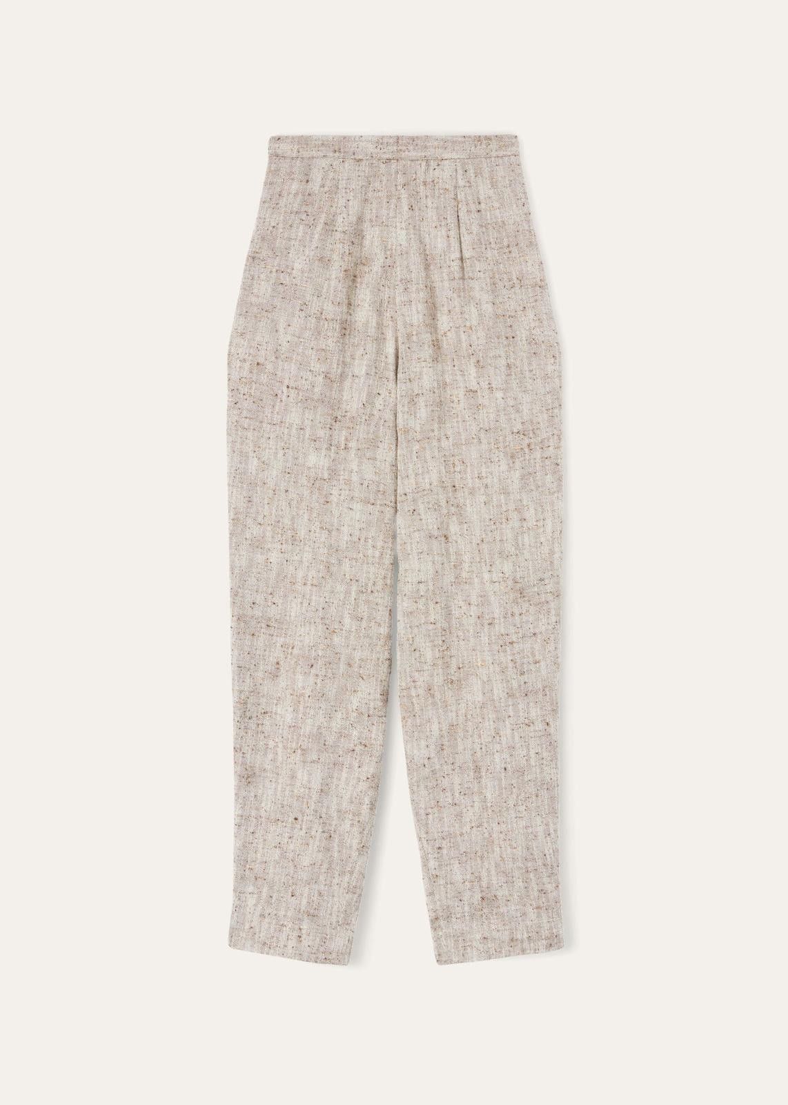 Loro Piana o1srvl11e0125 Cotton Silk Knubby Trouser in Light Grey Size 28" / US 6 / IT 42 - 2 Thumbnail