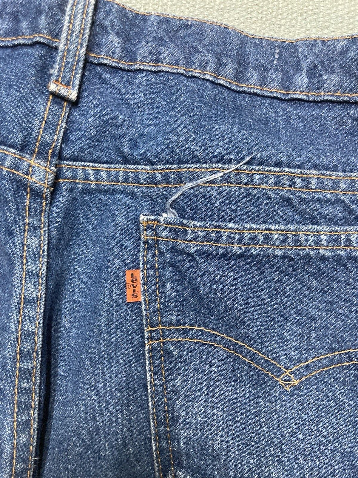 Levi's × Vintage 90s Levi’s 517 jeans bootcut flare dark orange tab 33x32 Size US 33 - 4 Thumbnail