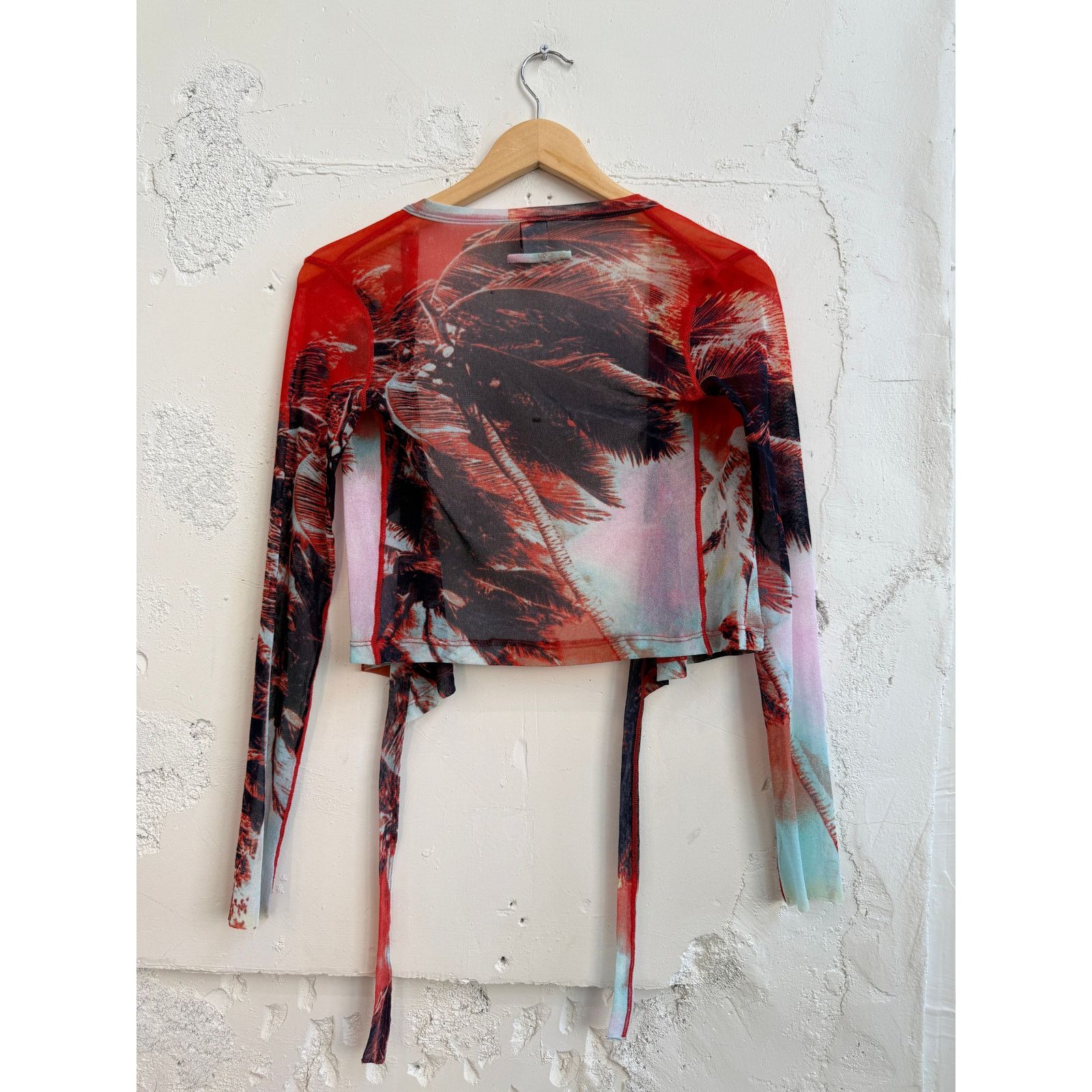 Jean Paul Gaultier Vintage Jean Paul Gaultier Soleil Mesh Palm Tree Print Top Size S / US 4 / IT 40 - 2 Thumbnail