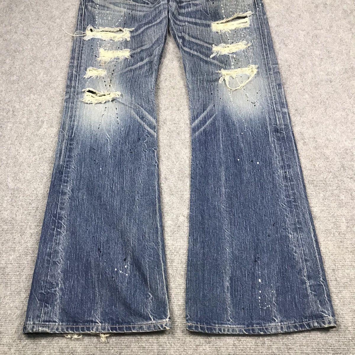 Blue Blue Japan × If Six Was Nine × Japanese Brand FLARE DISTRESSED👽EDWIN 503 JAPAN BOOTCUT DENIM PANTS 142 Size US 34 / EU 50 - 2 Thumbnail
