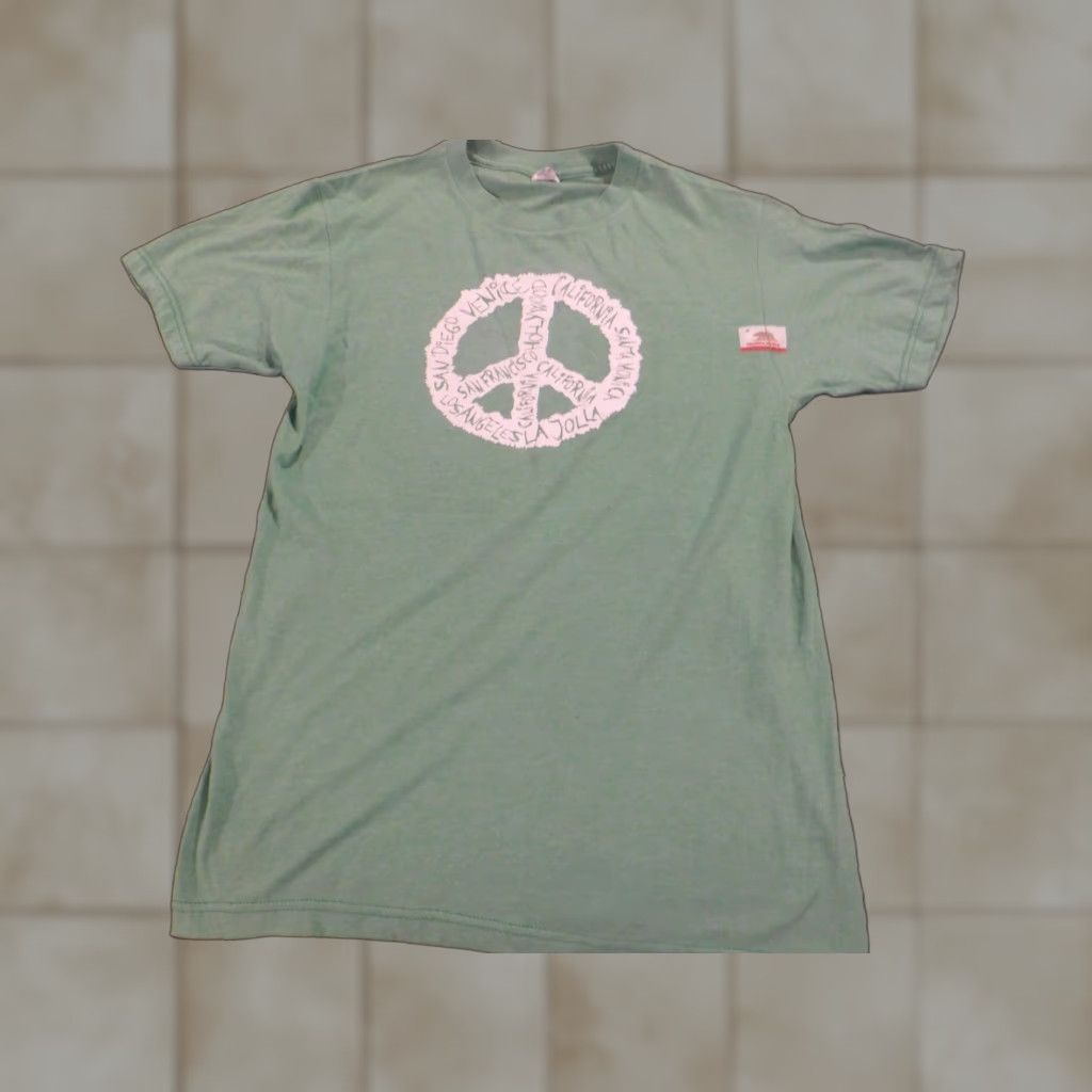 Vintage Optima California Shirt Mens S Green T-Shirt Crew Neck Short Sleeve Logo Breathable Cotton Vintage No Size US S / EU 44-46 / 1 - 1 Thumbnail