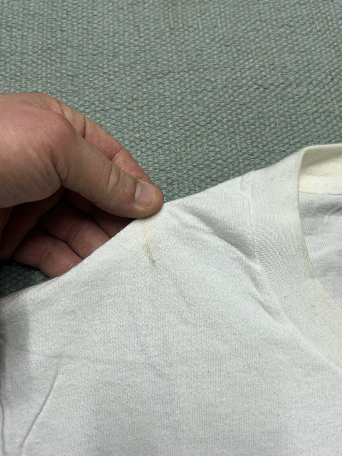 Vintage VTG blank white t shirt jockey cotton single stitch USA L Size US L / EU 52-54 / 3 - 4 Thumbnail