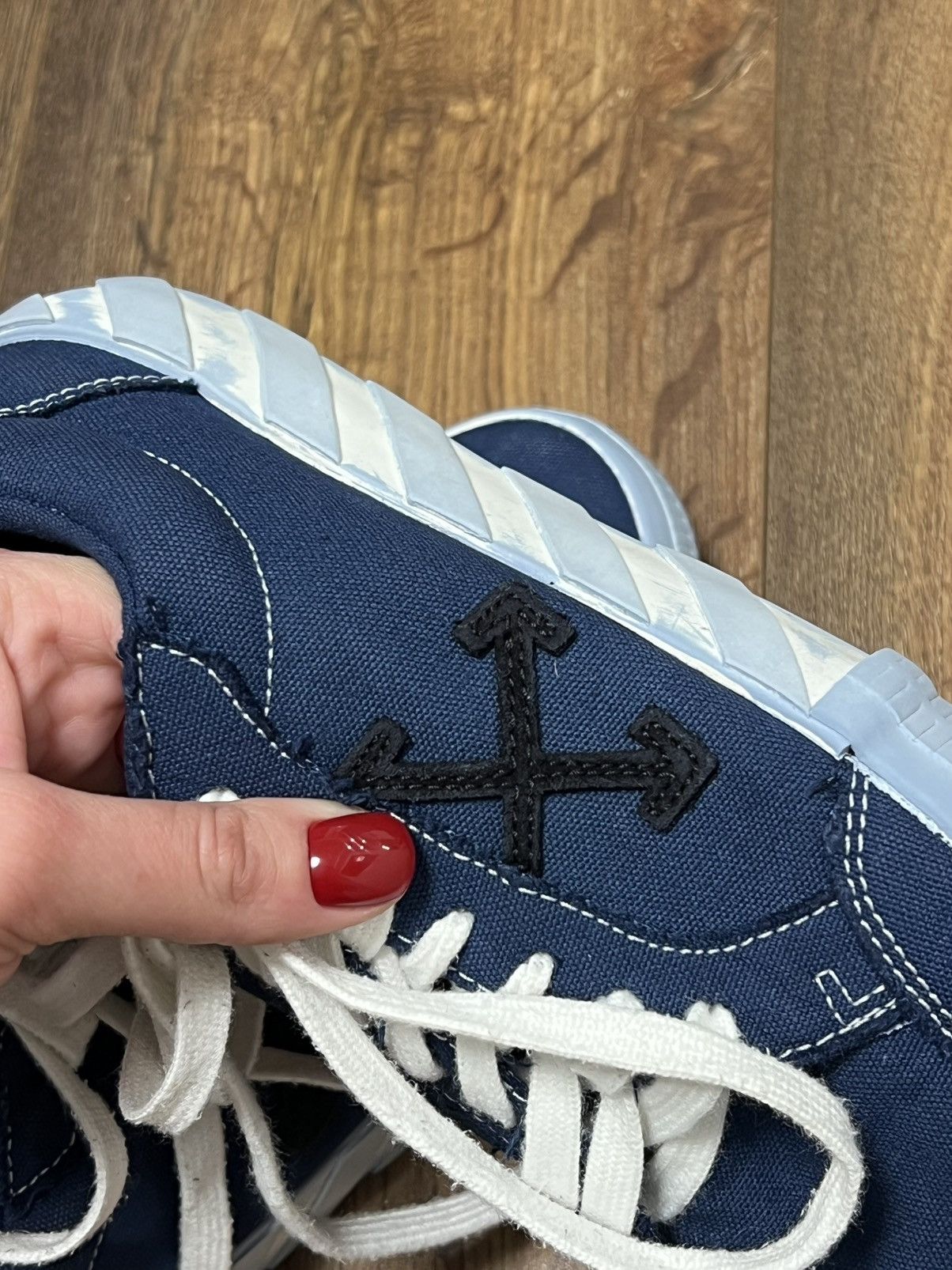 Off-White Off-White Blue Vulc Low Sneaker Size 40 Size US 7 / EU 40 - 6 Thumbnail