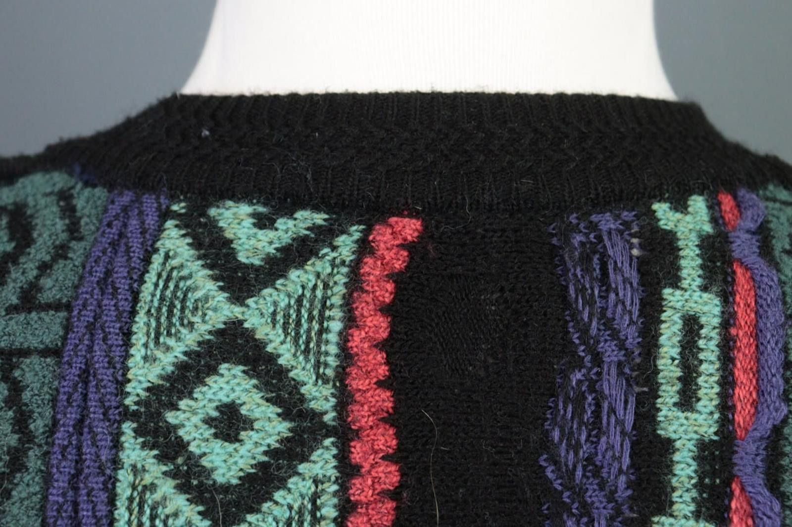 Carlo Colucci Carlo Colucci Multicolor Geometric Wool Knit Sweater Size 50 Size US M / EU 48-50 / 2 - 12 Thumbnail