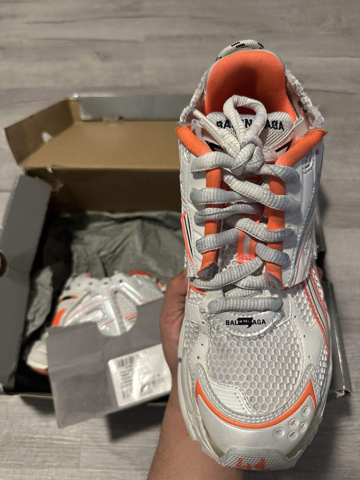 Balenciaga Balenciaga Runner Orange/White Size US 8 / EU 41 - 8 Thumbnail