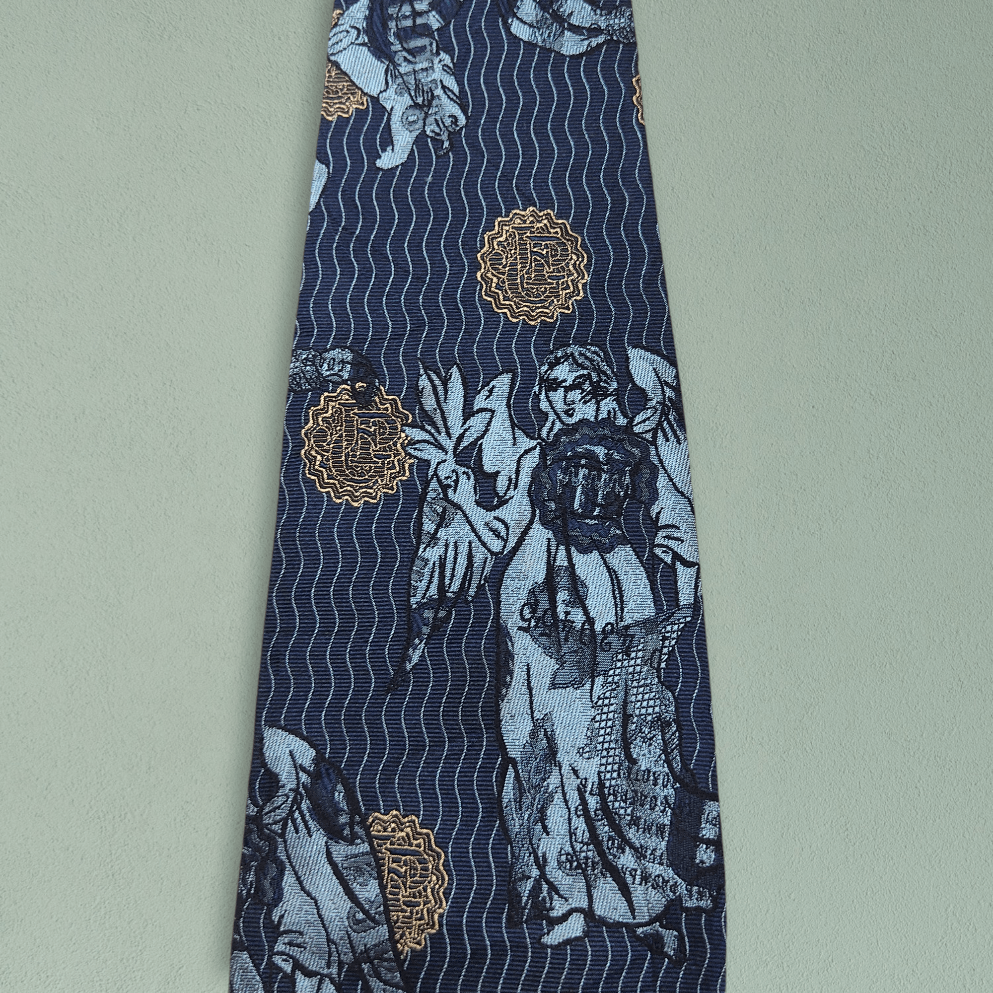 Jean Paul Gaultier JPG Jean Paul Gaultier AOP Silk CravattaTie Size ONE SIZE - 5 Thumbnail