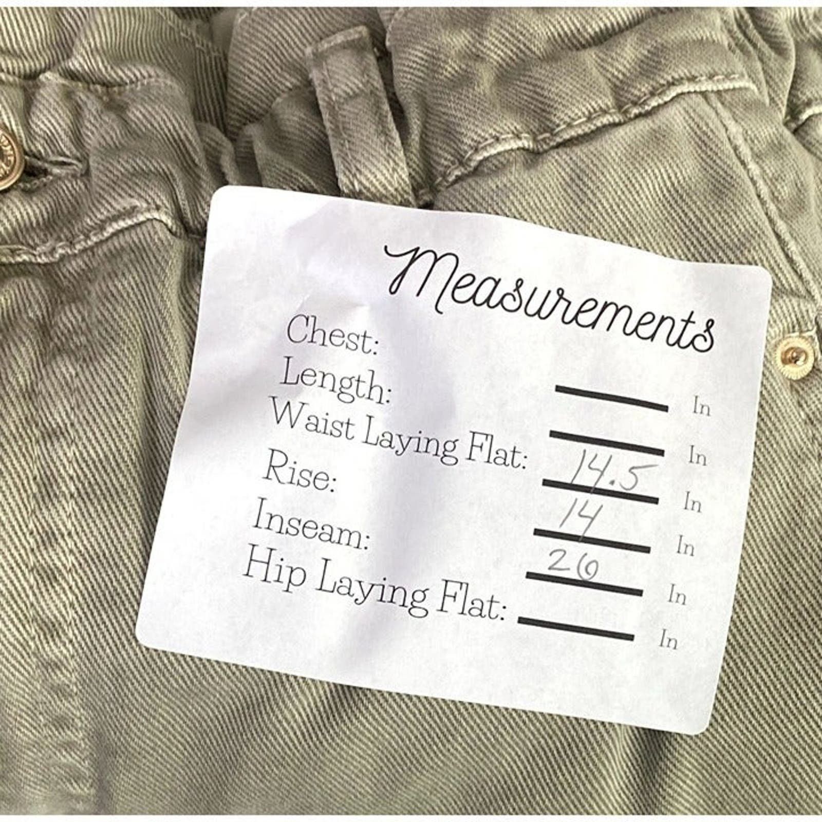 Zara Zara Paper Bag Relaxed Baggy Jeans Pants 29 Khaki Green Size 29" - 7 Thumbnail