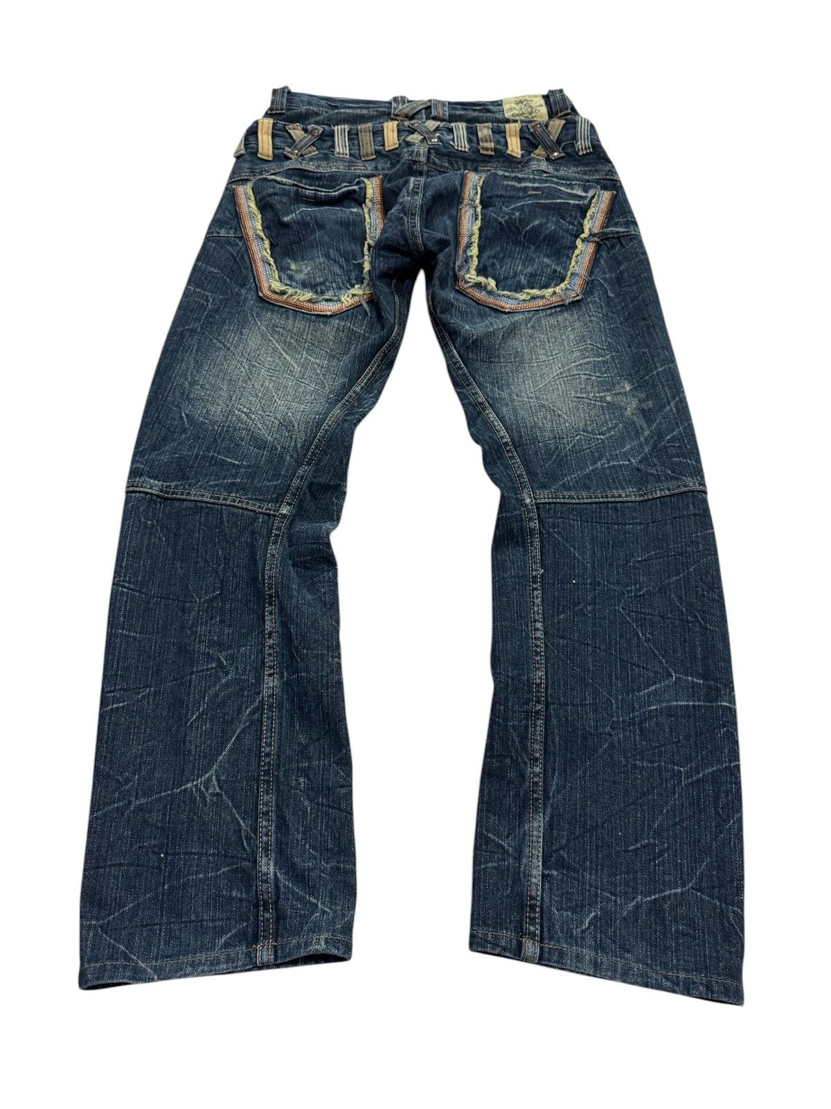 Japanese Brand JAPANESE DESIGN DOMINATE PUNK STYLE CURVED DISTRESSED JEANS Size US 28 / EU 44 - 1 Thumbnail