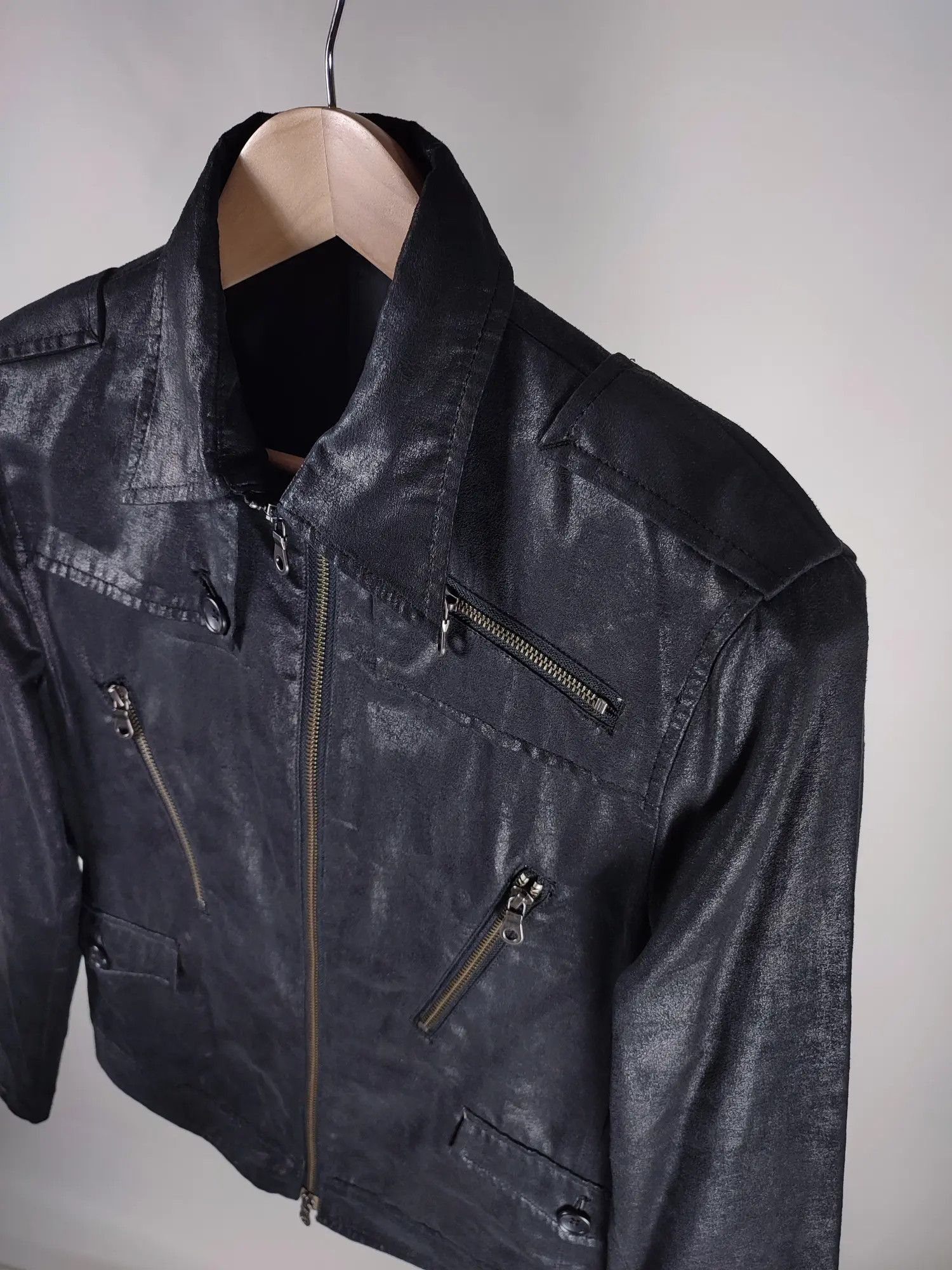 Japanese Brand × Vintage Buona Giornata Japanese Polyurethane Leather Zip Moto Jacket Size L / US 10 / IT 46 - 5 Thumbnail