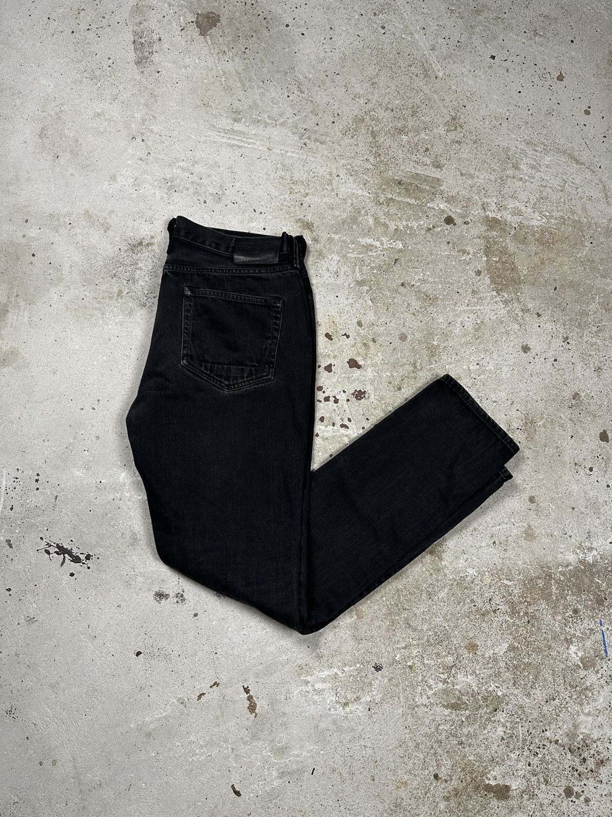 ‼️ Allsaints Crow Cigarette Pistol Fit Black Washed Denim
