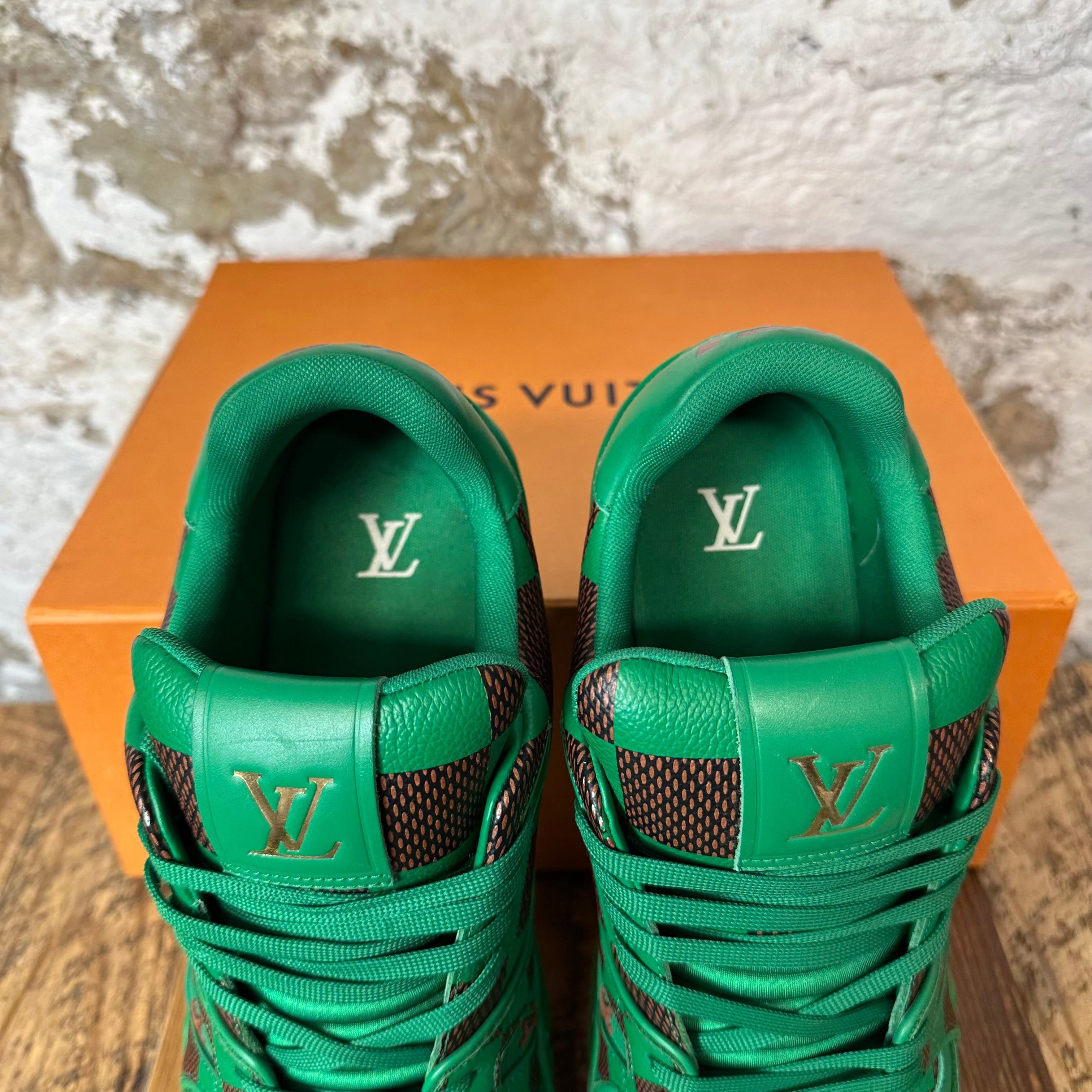 Louis Vuitton Louis Vuitton Damier Green Trainer Sneaker Sz 11.5 (10LV) Size US 11.5 / EU 44-45 - 4 Thumbnail
