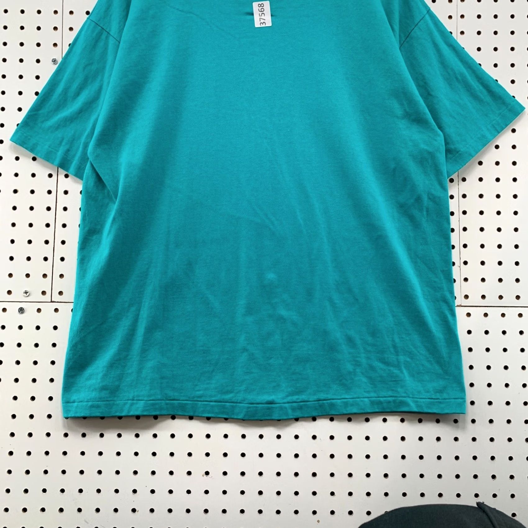 Hanes VINTAGE Hanes Shirt Womens L Green Teal USA Made Crew Neck Short Sleeve Pullover Size L / US 10 / IT 46 - 7 Thumbnail