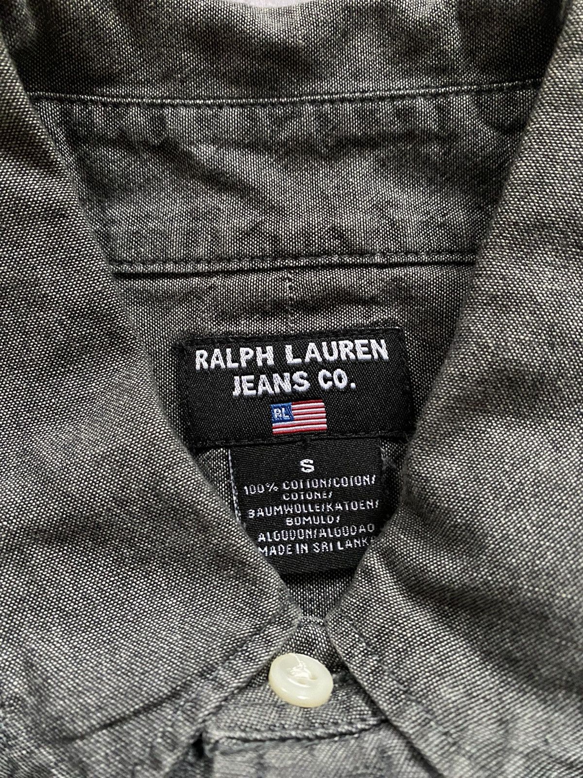 Polo Ralph Lauren × Ralph Lauren × Vintage Classic Polo Ralph Lauren Jeans Co. Gray Shirt Short Sleeve Size US S / EU 44-46 / 1 - 5 Thumbnail