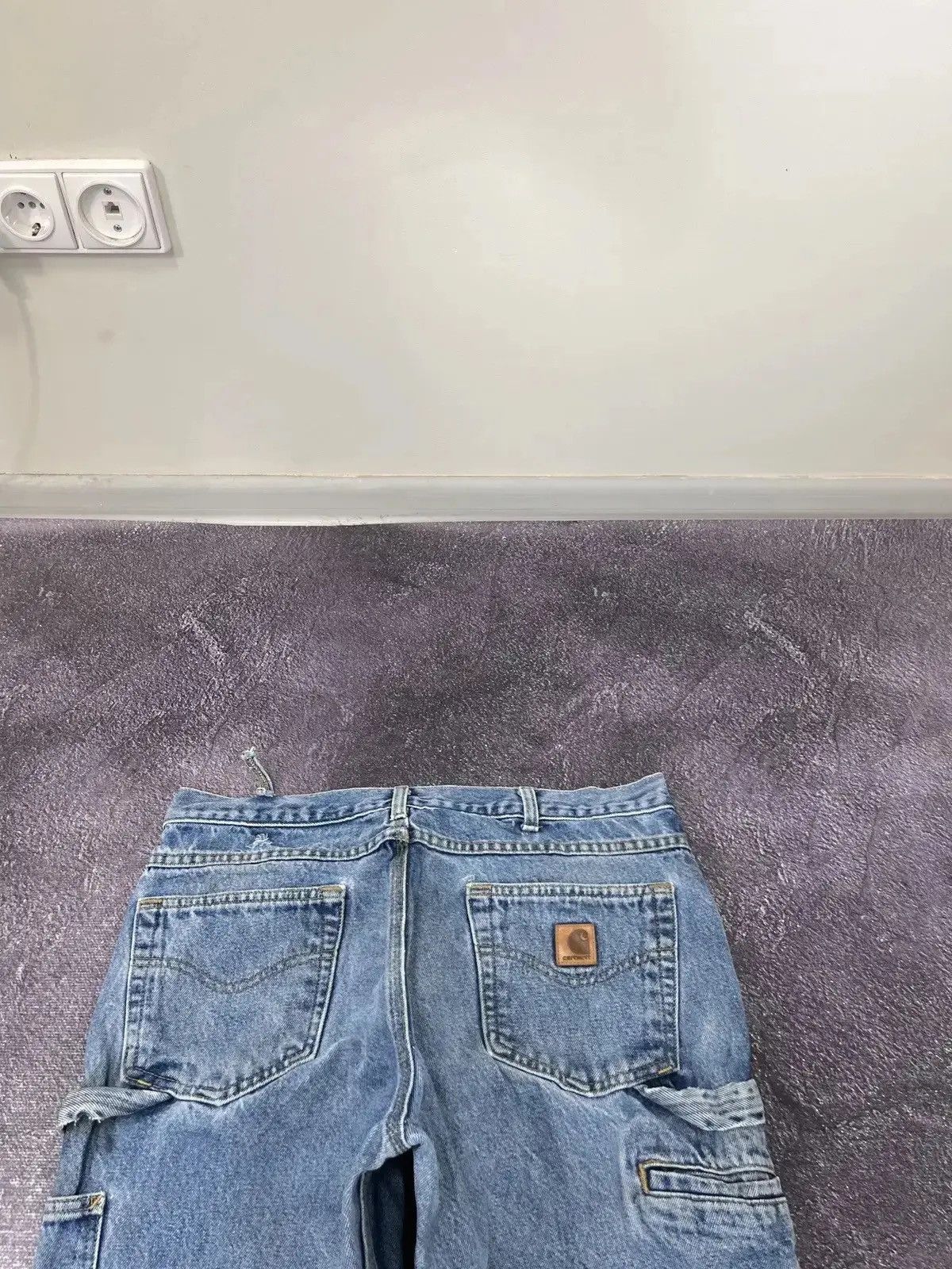 Carhartt × Vintage Vintage Carhartt American Blue Work Hype Baggy Jeans Size US 36 / EU 52 - 5 Thumbnail