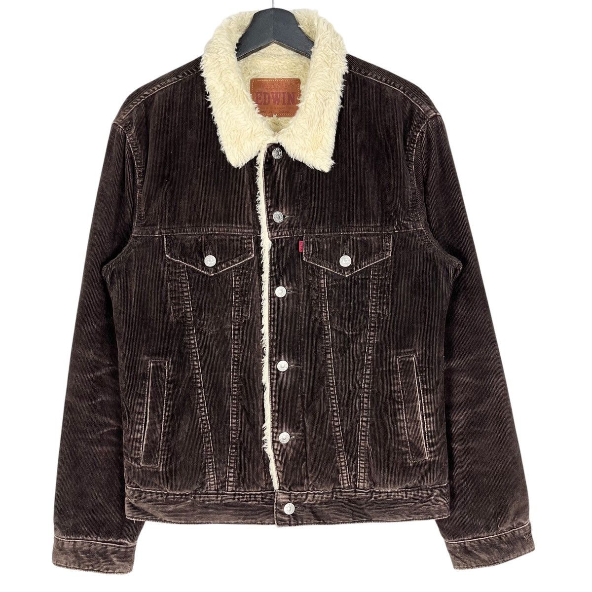Edwin Edwin Corduroy Sherpa Jacket Wrange Coat Size US M / EU 48-50 / 2 - 1 Thumbnail