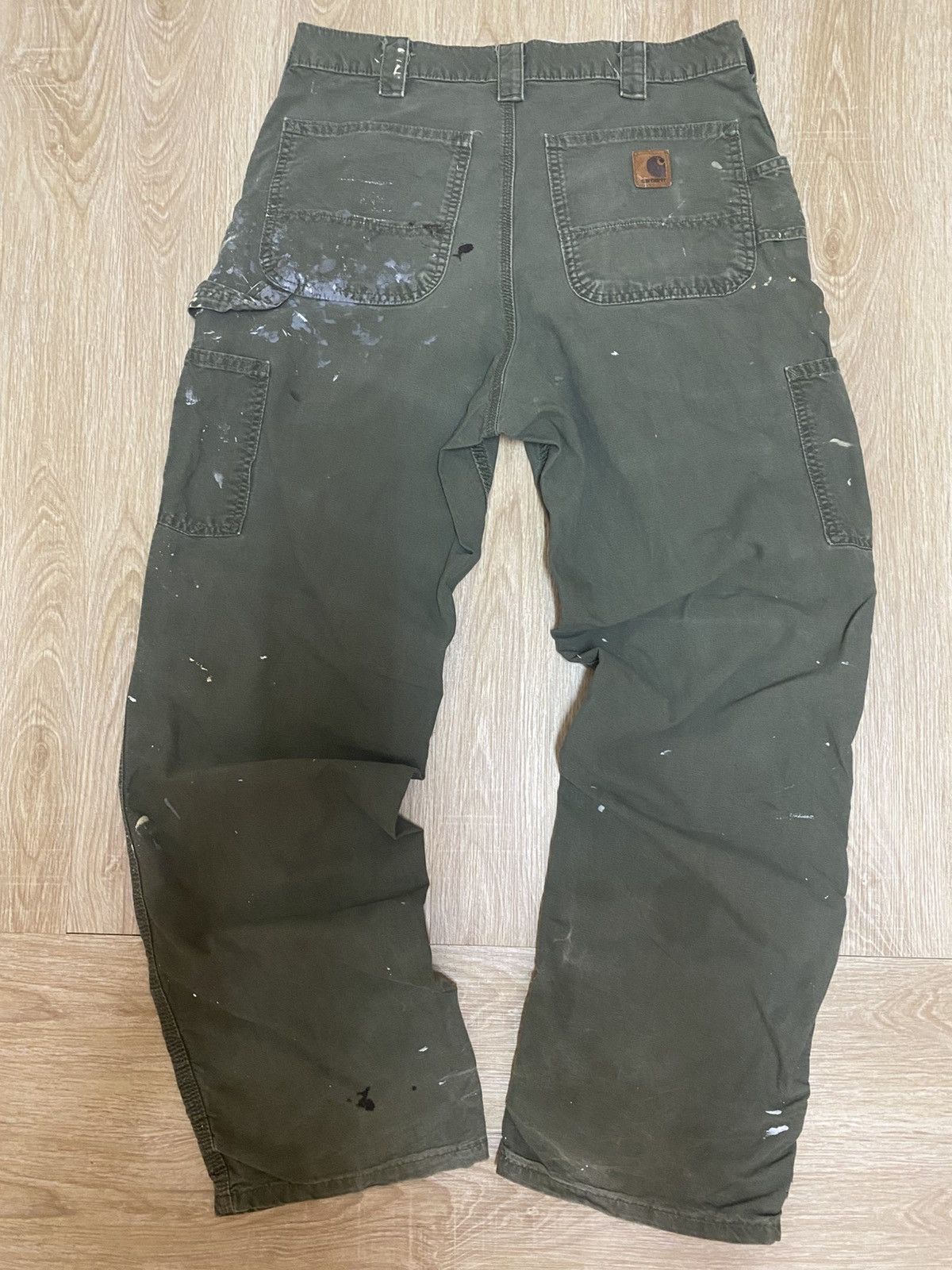Carhartt Vintage Carhartt OG thrashed paint carpenter pants Size US 33 - 2 Thumbnail