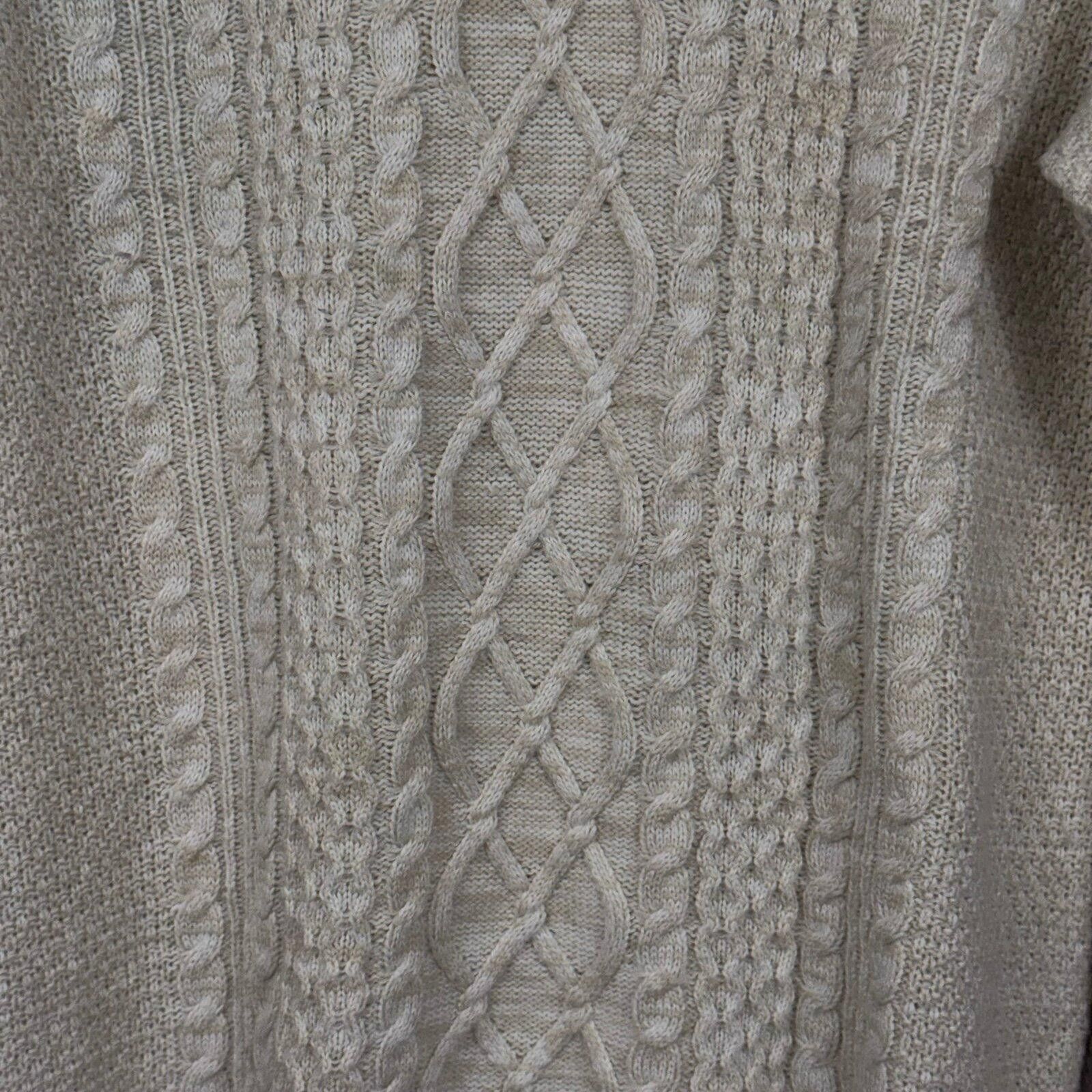 Croft & Barrow Croft & Barrow Cream Cable Knit Sweater Size Large Size L / US 10 / IT 46 - 3 Thumbnail