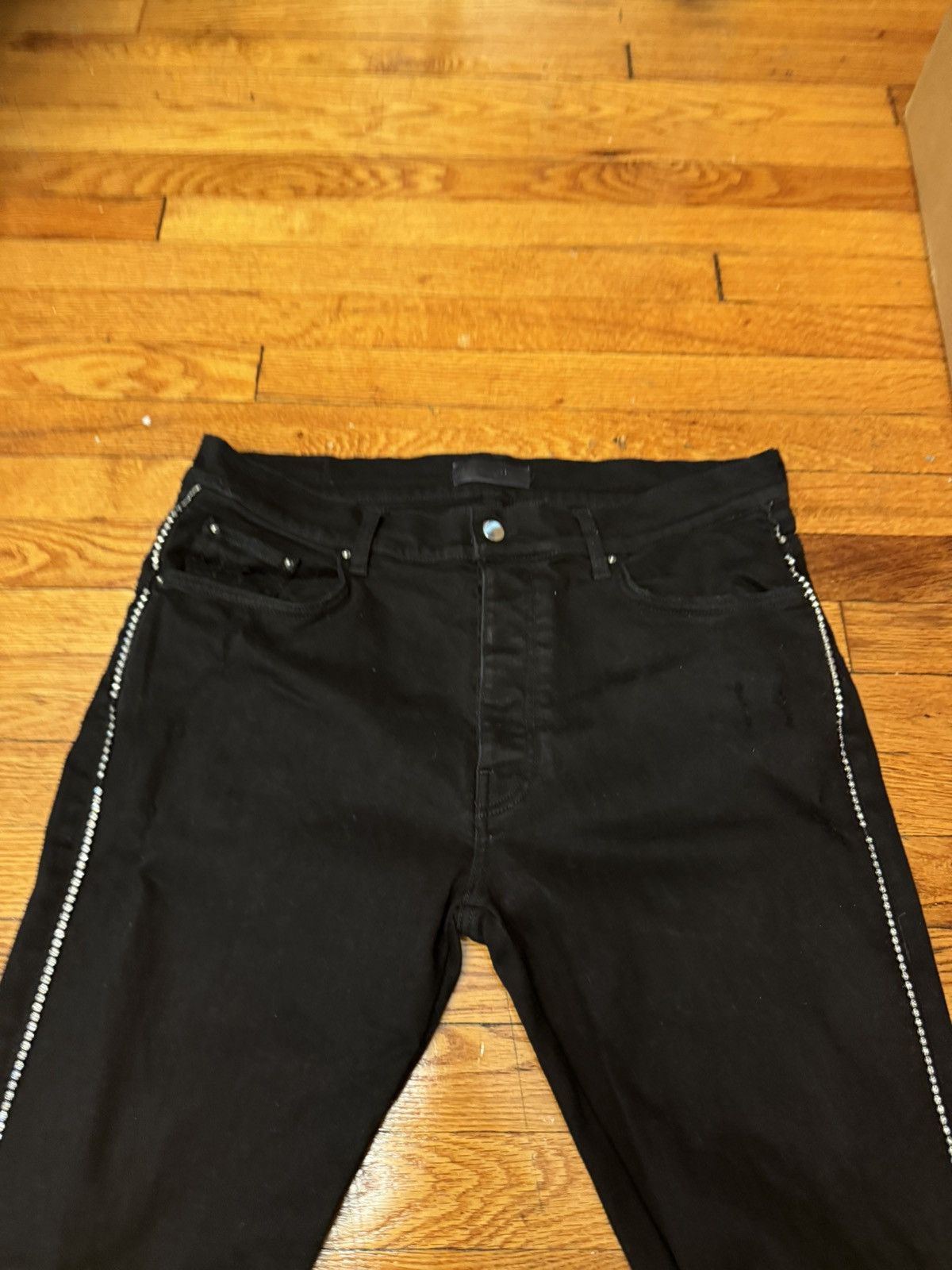 Amiri Amiri Mx1 Crystal Track Jeans VVS Size 38 Size US 38 / EU 54 - 2 Thumbnail
