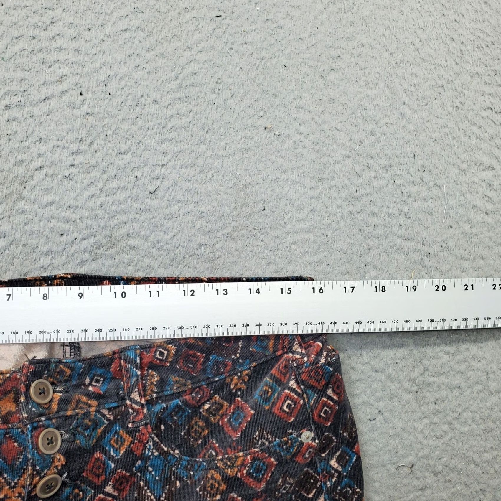 Anthropologie Anthropologie Pilcro Corduroy Pants Womens Size 32 Multicolor Geometric Stretch Button Fly Size 24" / US 00 / IT 34 - 6 Thumbnail