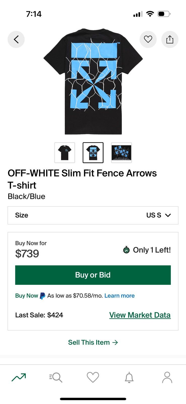 Designer × Off-White OFF-WHITE Slim fit Fence Arrows T-Shirt Size US S / EU 44-46 / 1 - 4 Thumbnail