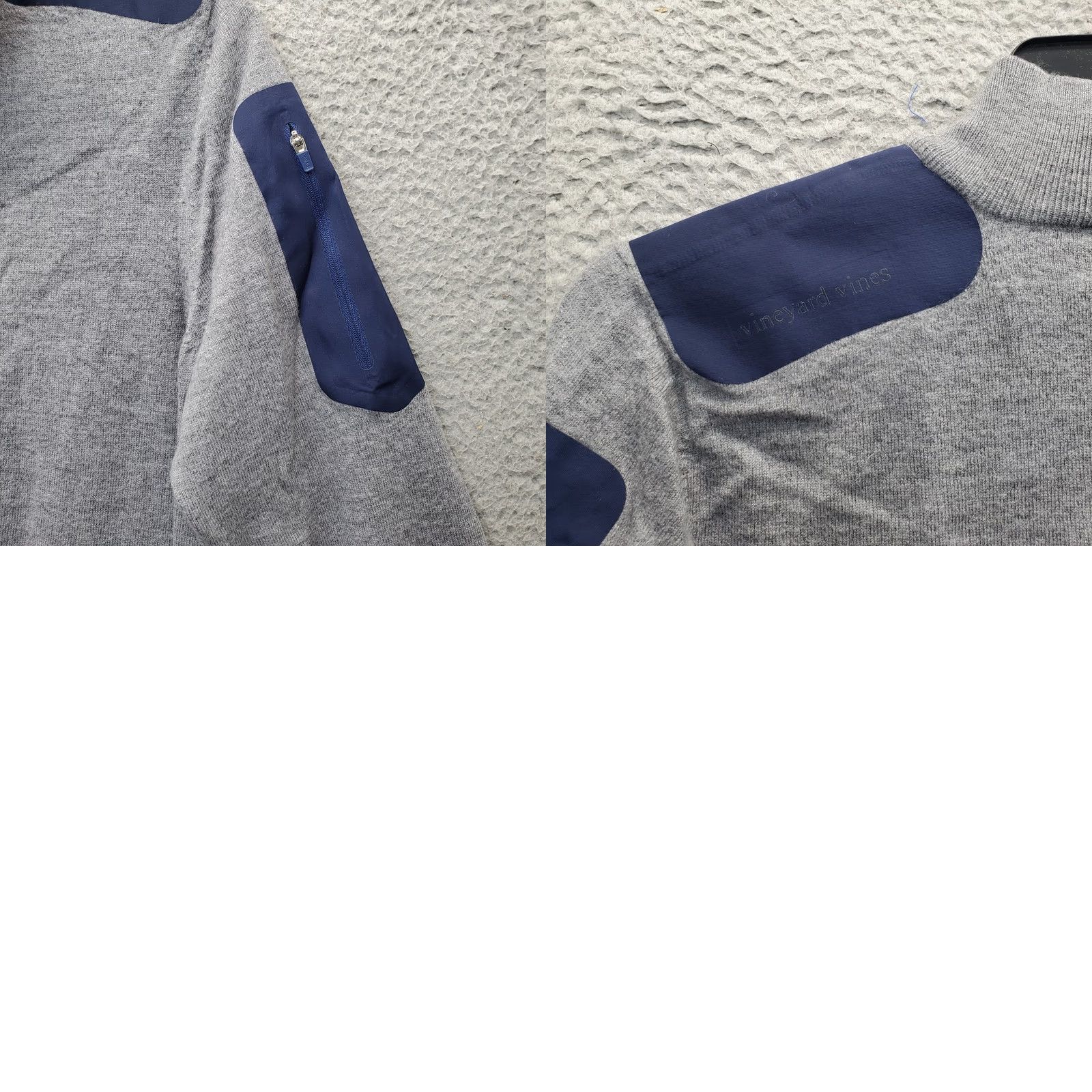 Vineyard Vines VINEYARD VINES Sweater Womens M Gray Performance Knit Side Shoulder 1/4 Zip Size M / US 6-8 / IT 42-44 - 8 Thumbnail