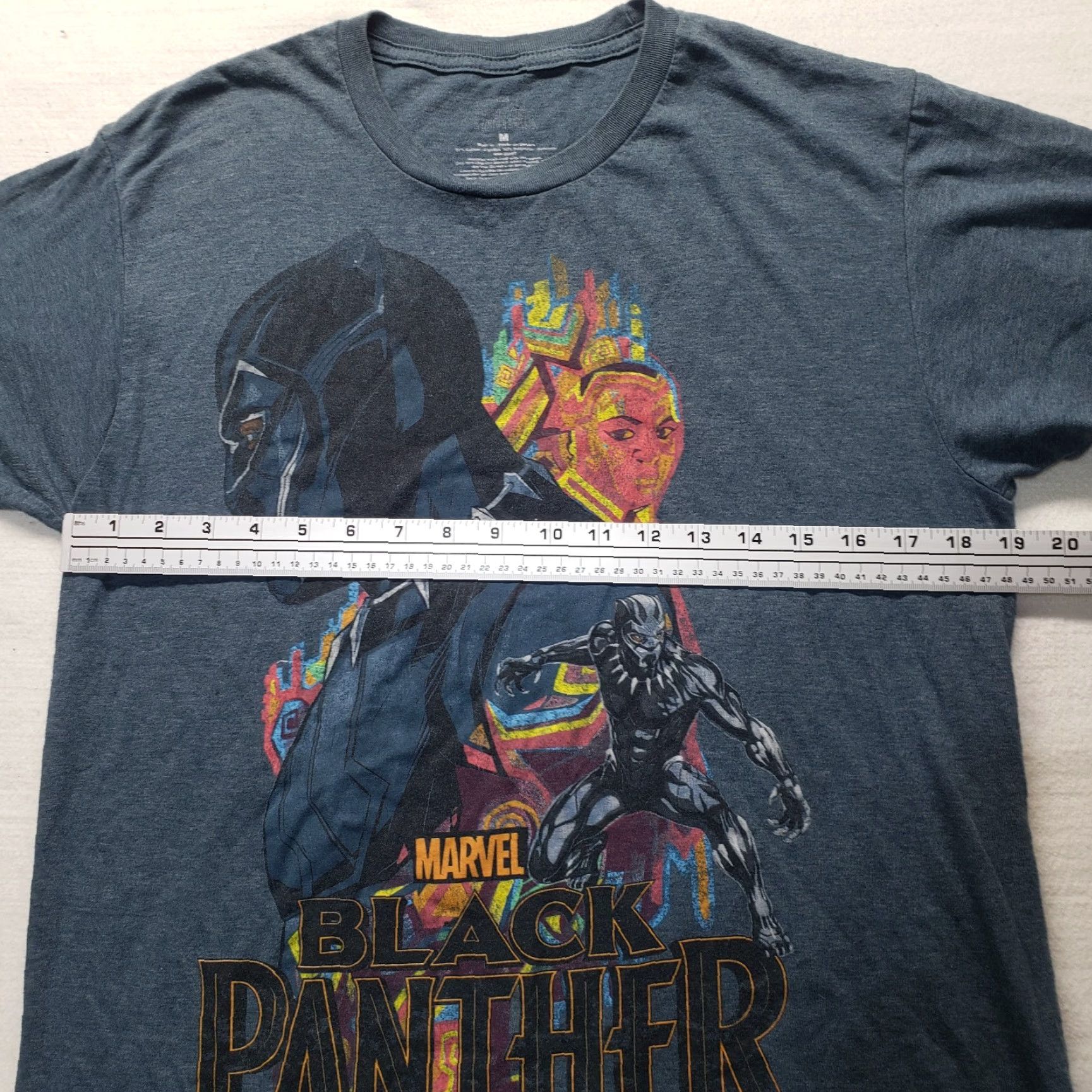 Vintage Marvel Shirt Men T-Shirt Gray Short Sleeve Crew Neck M Medium Product Image Panther Marvel Universe Movie Graphic Print Clothing Mens Size US M / EU 48-50 / 2 - 4 Thumbnail