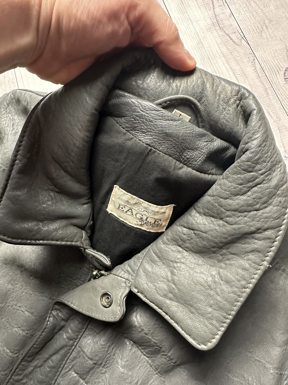 Vintage Vintage leather jacket Avant-garde rare grey Lamm Nappa L Size US L / EU 52-54 / 3 - 7 Thumbnail