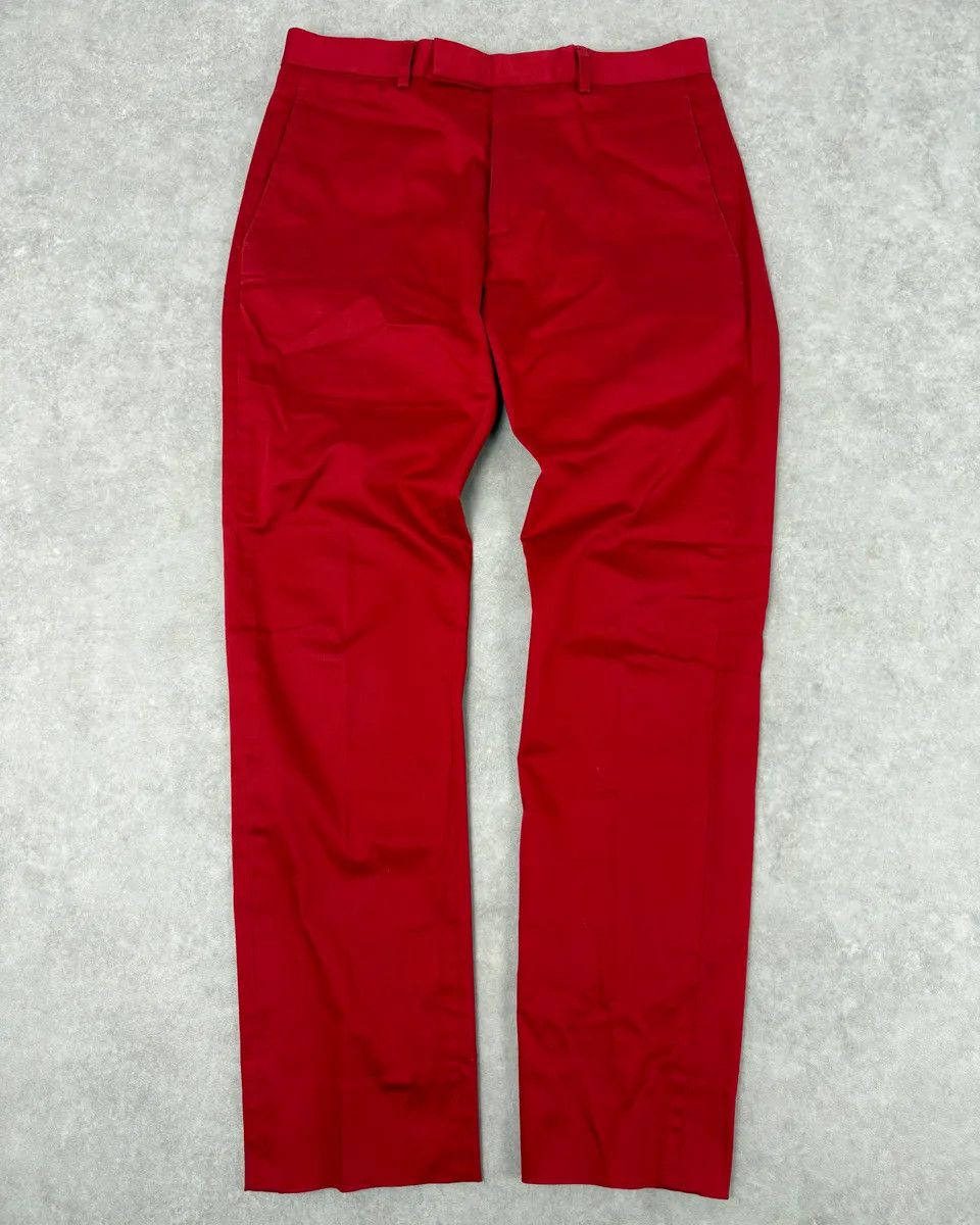 Dior Dior Homme Red Classy Tailored Pants by Kris Van Assche Size US 30 / EU 46 - 1 Thumbnail
